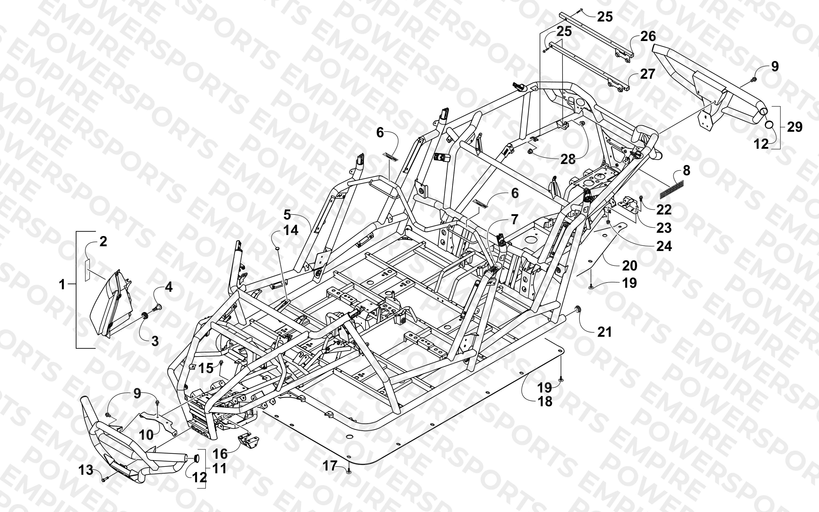 FRAME, HEADLIGHTS, AND RELATED PARTS
