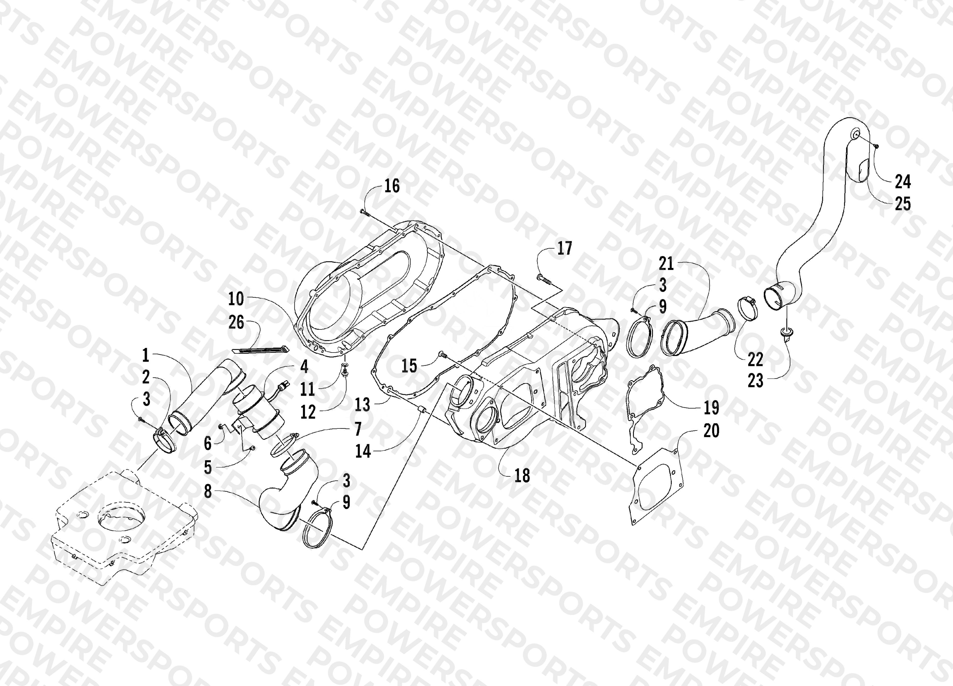 CASE/BELT COOLING ASSEMBLY