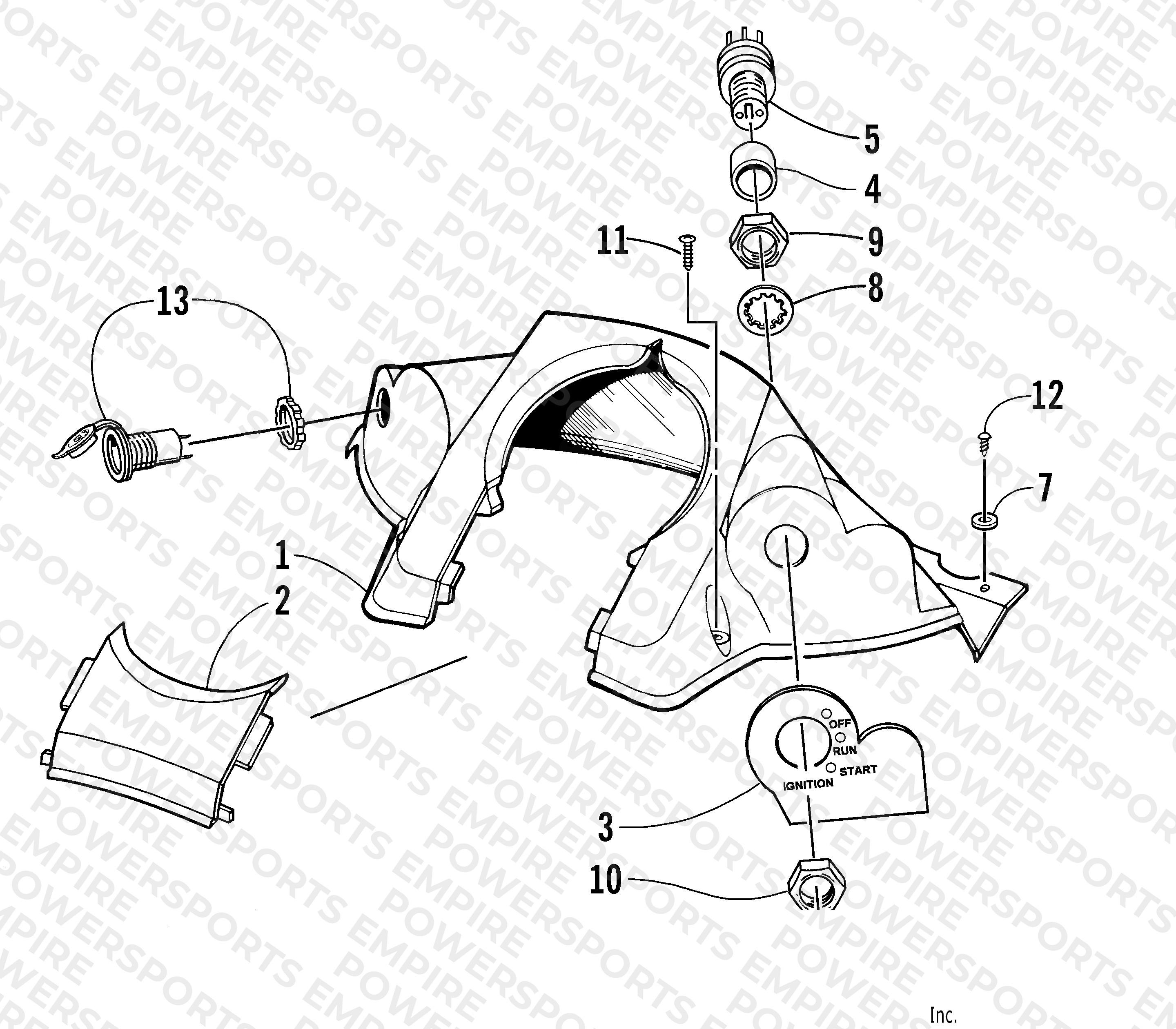 CONSOLE AND SWITCH ASSEMBLY