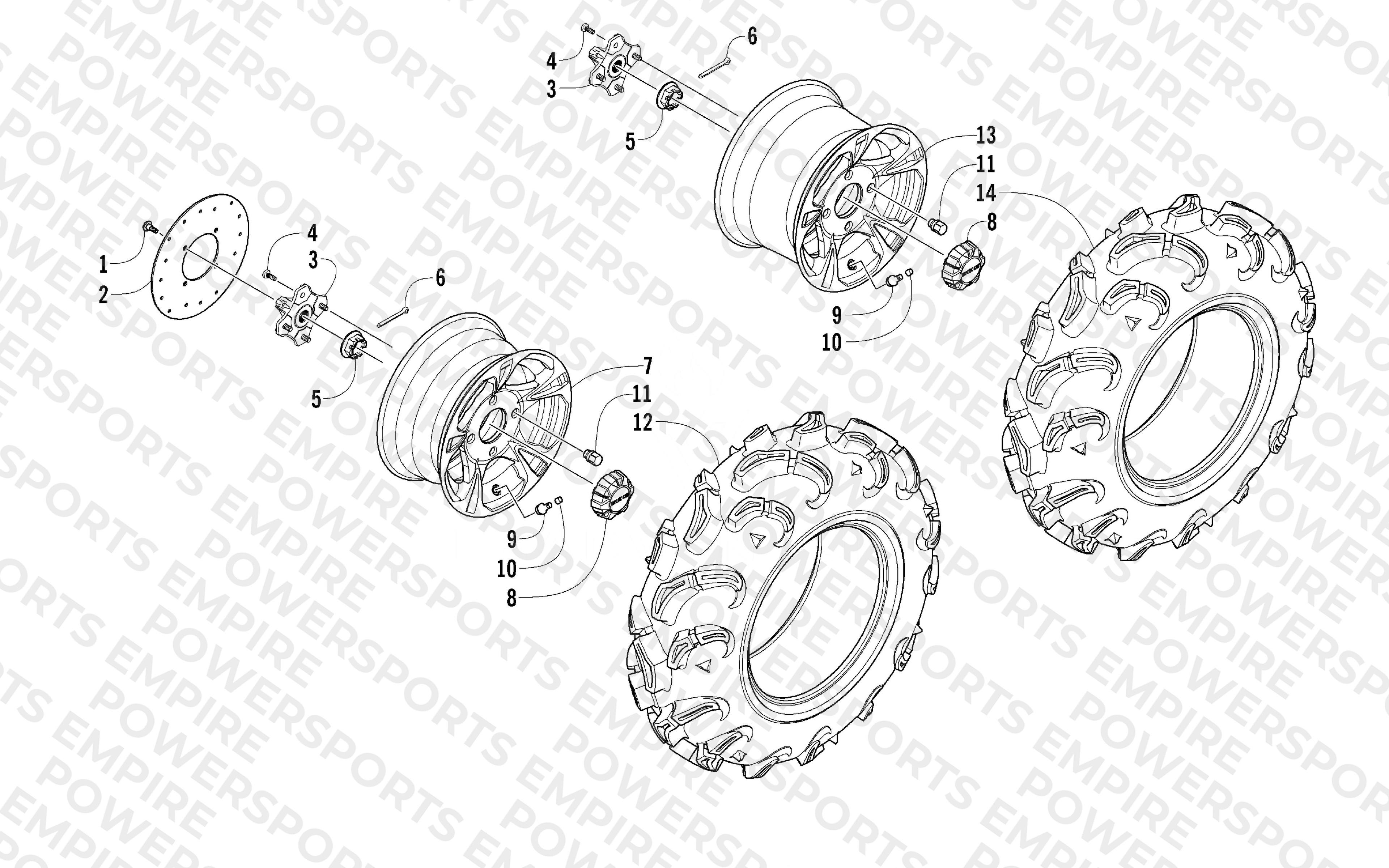 WHEEL AND TIRE ASSEMBLY