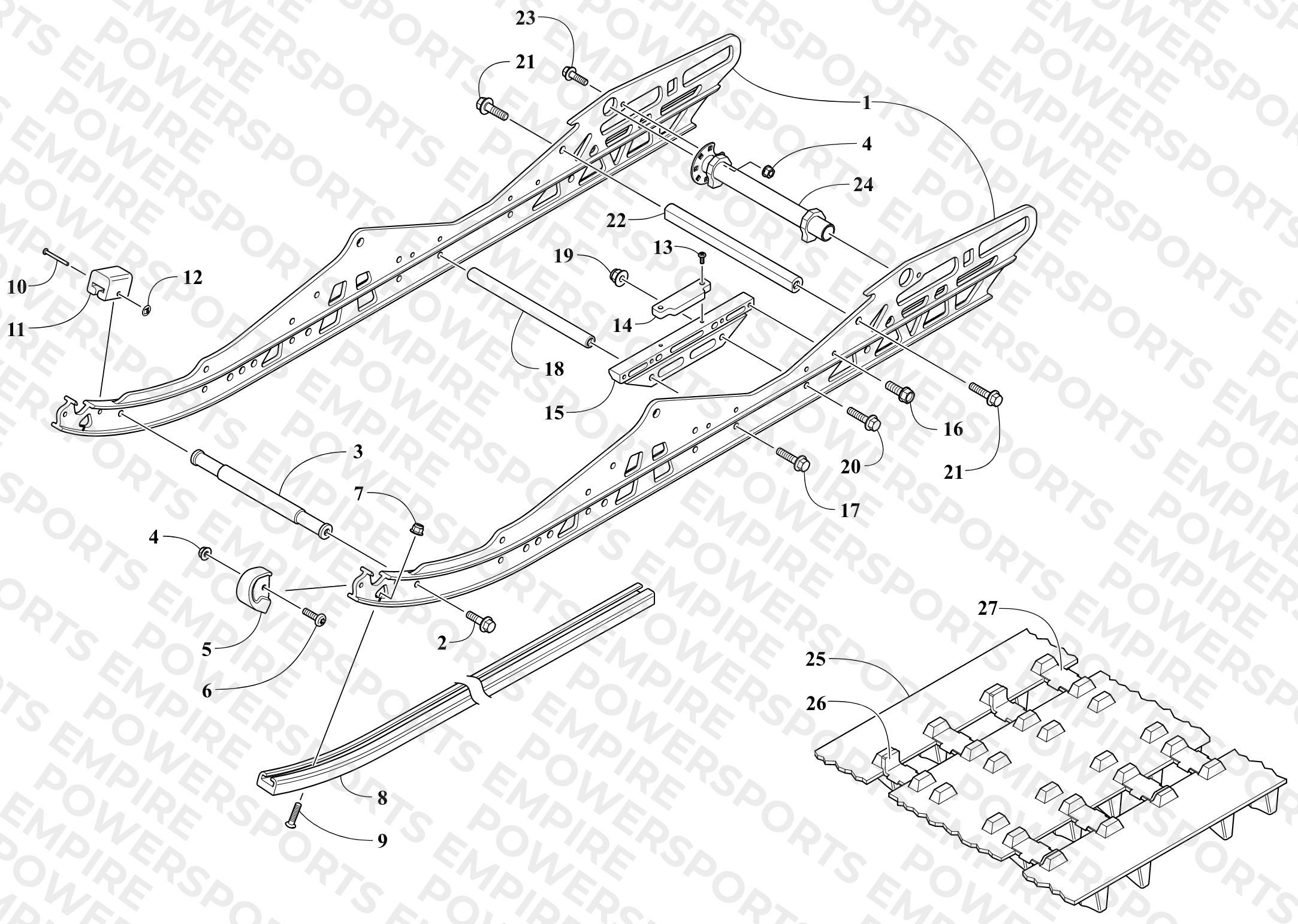 SLIDE RAIL AND TRACK ASSEMBLY