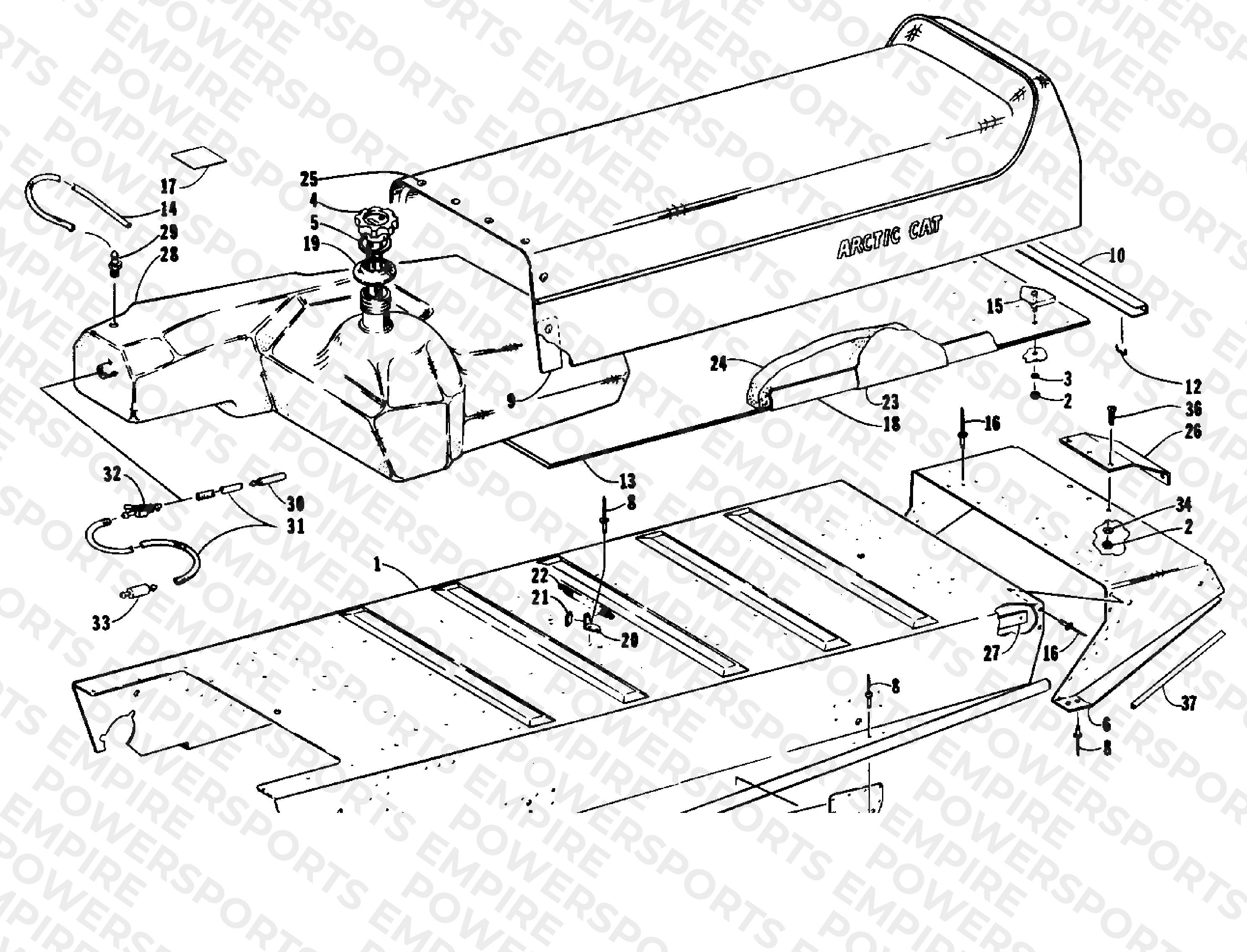TUNNEL, GAS TANK AND SEAT
