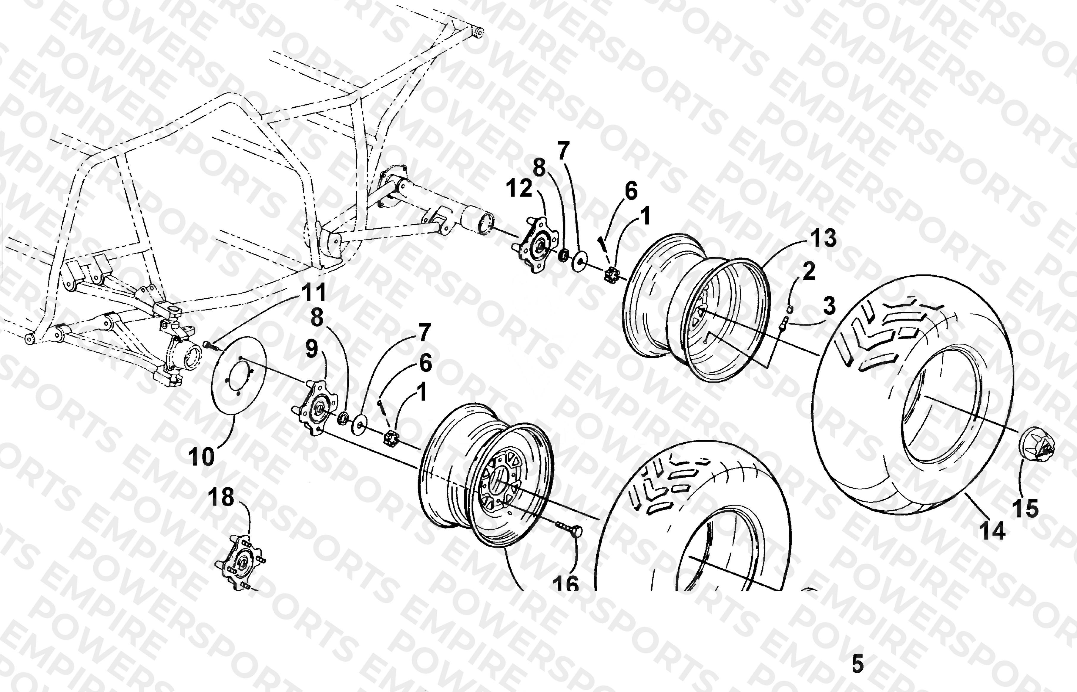 WHEEL AND TIRE ASSEMBLY