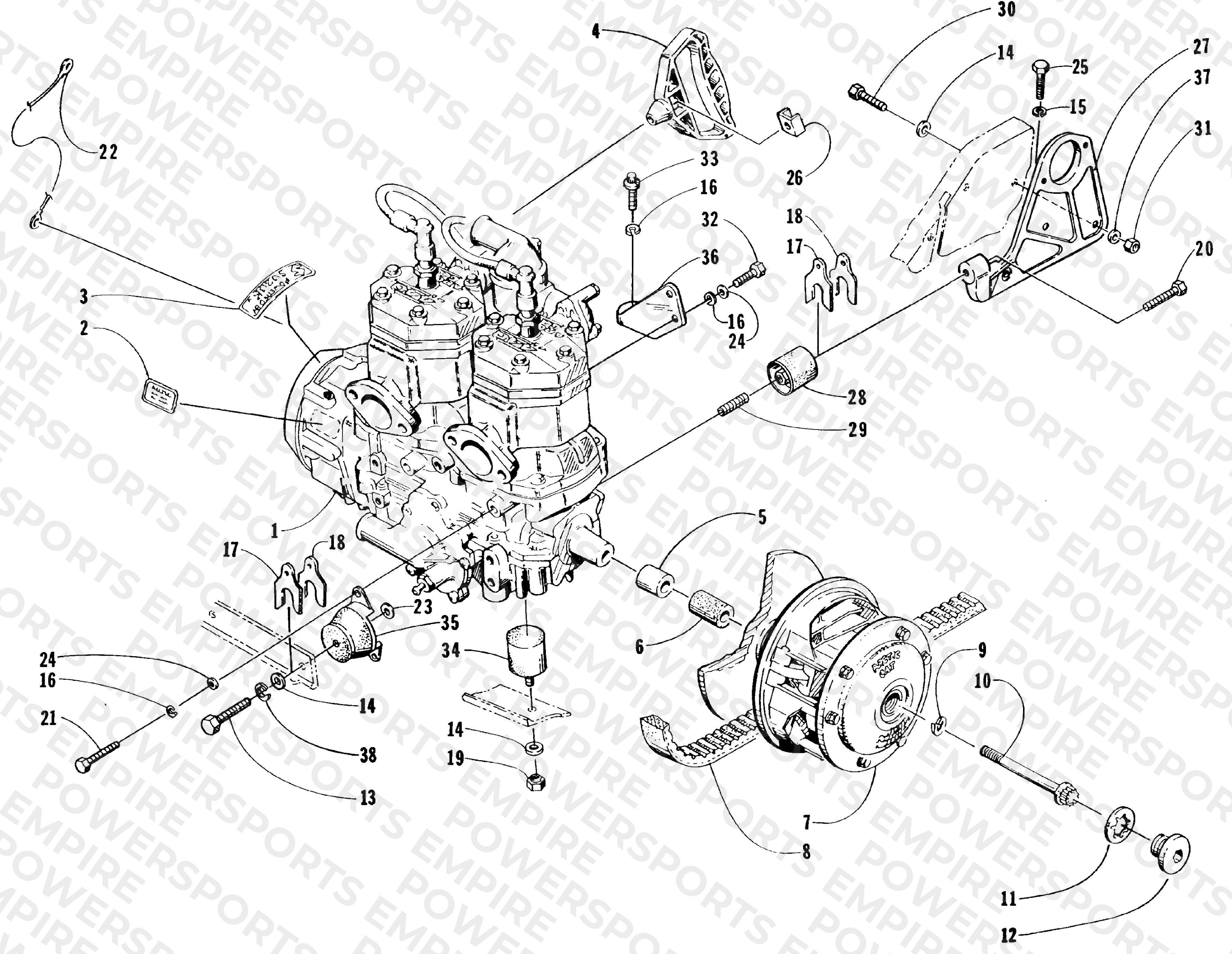 ENGINE AND RELATED PARTS