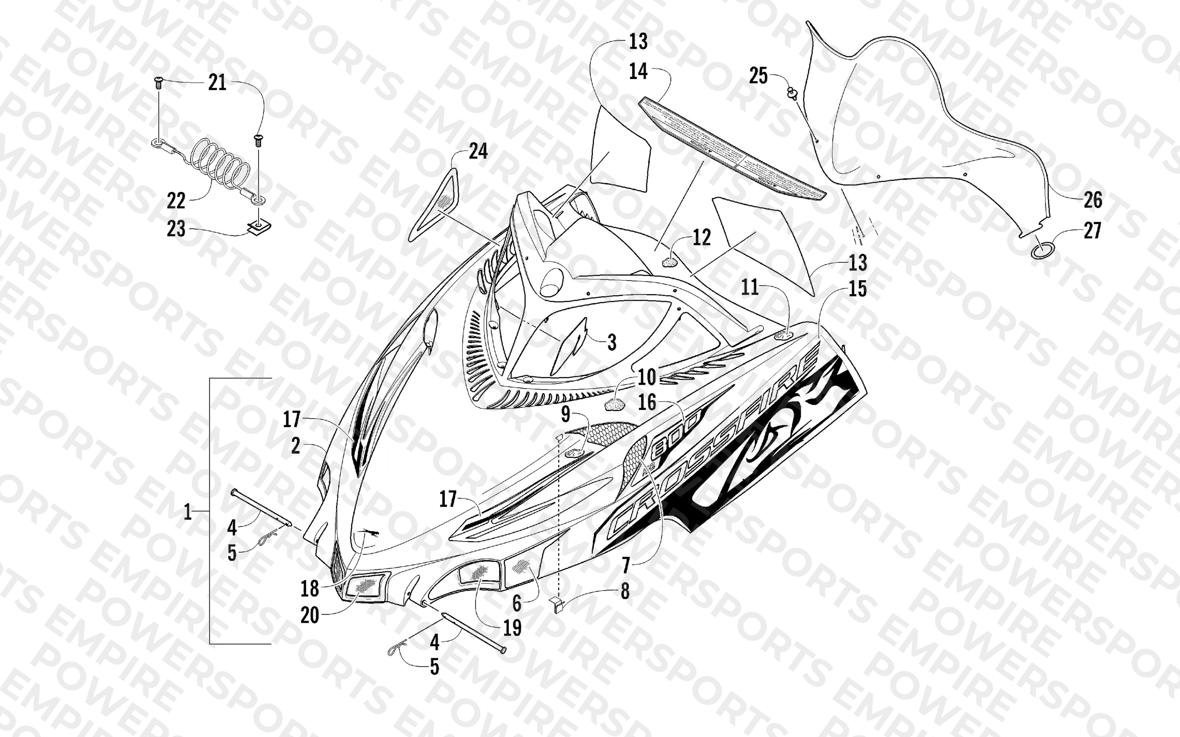 HOOD AND WINDSHIELD ASSEMBLY