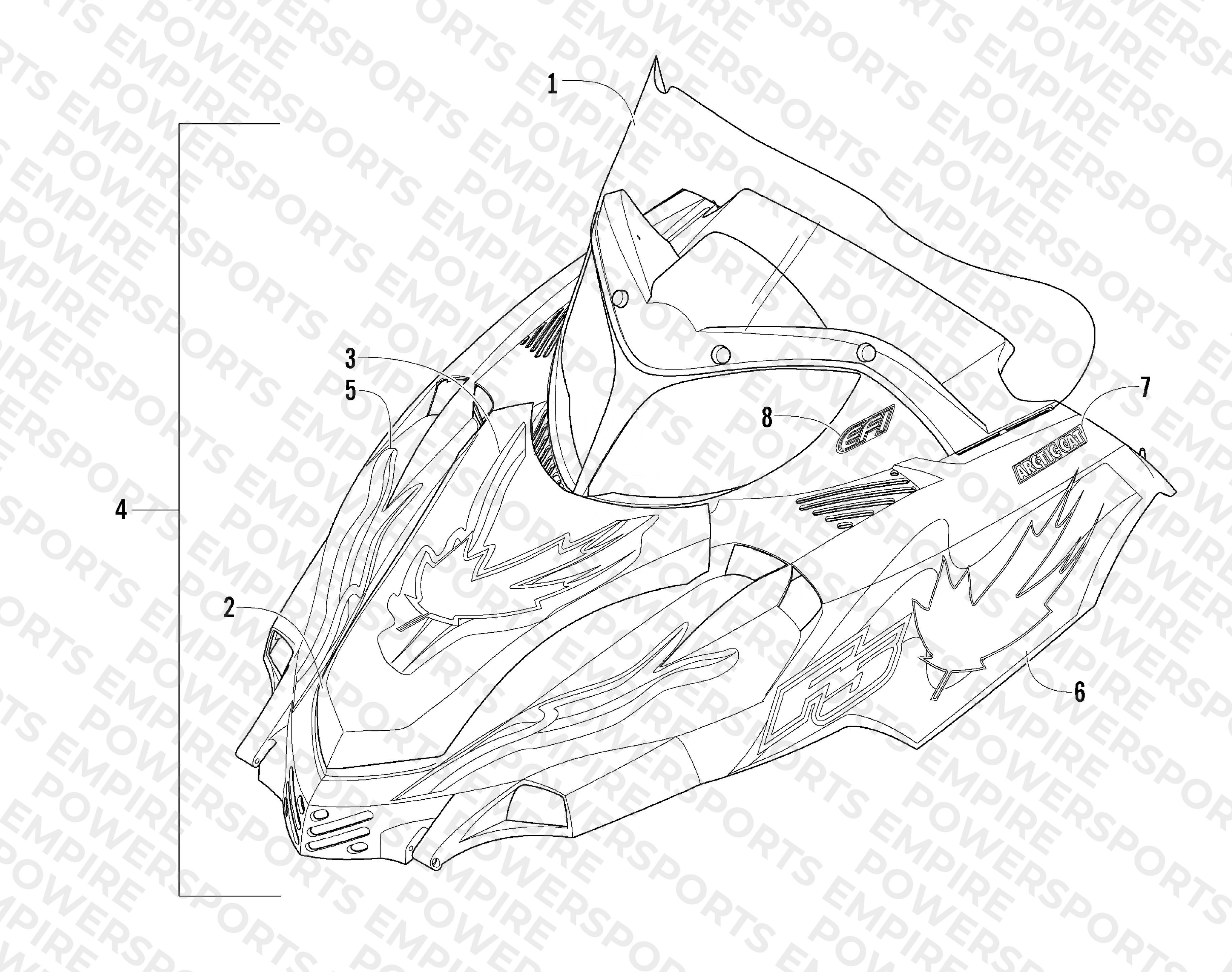 HOOD AND WINDSHIELD ASSEMBLY