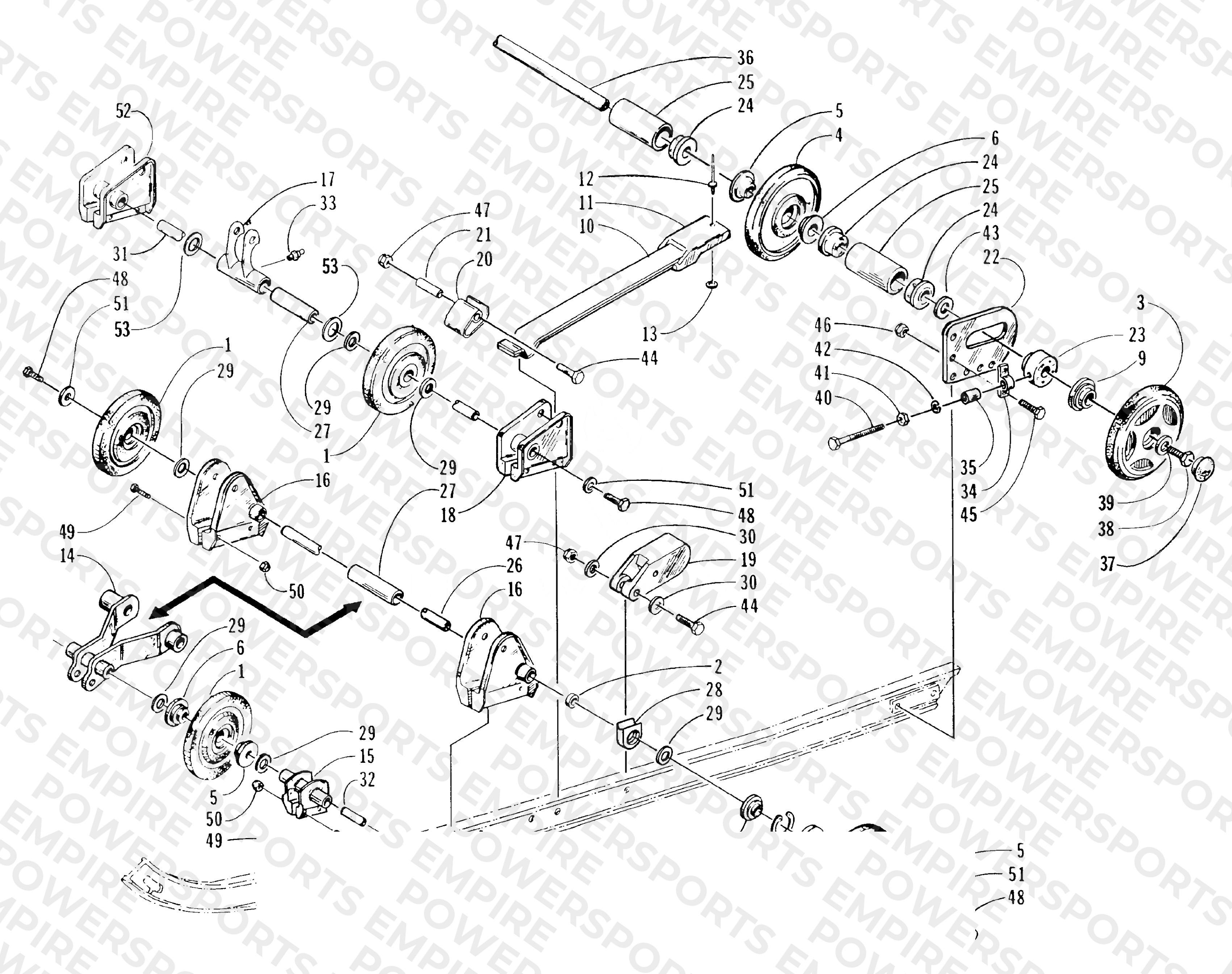 REAR SUSPENSION AXLE ASSEMBLY