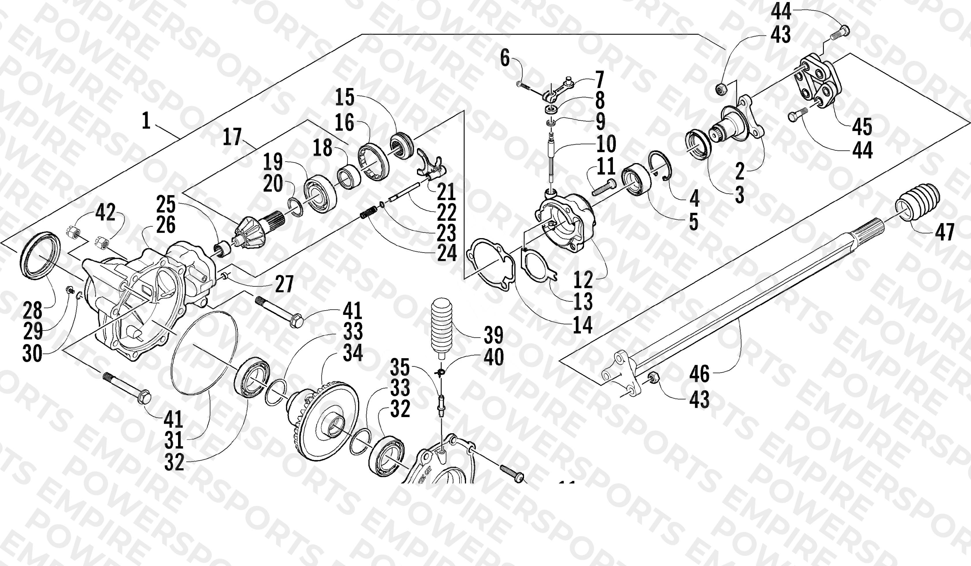 FRONT DRIVE GEARCASE ASSEMBLY