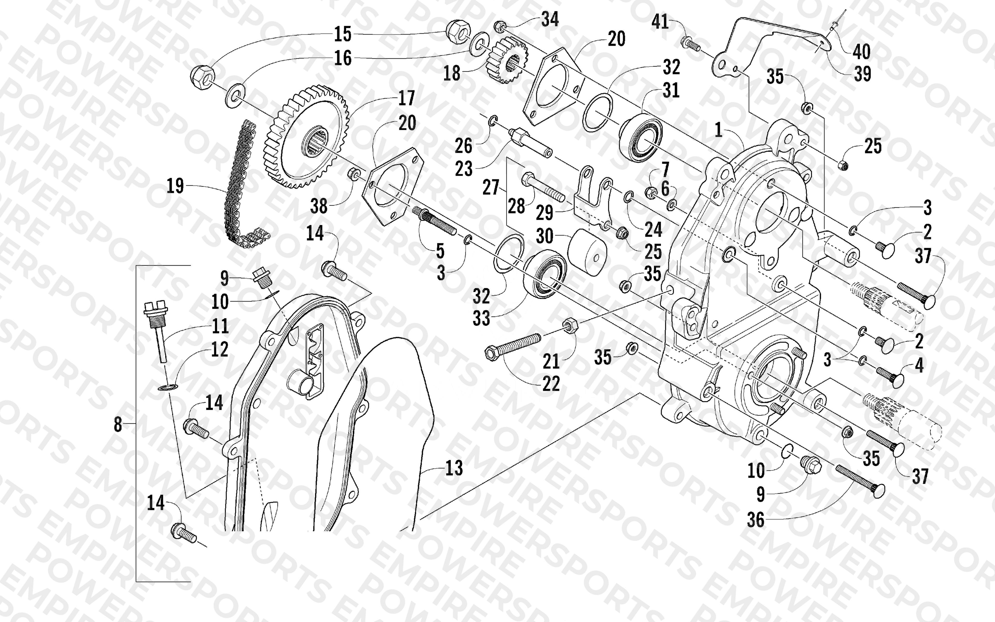 DRIVE/DROPCASE ASSEMBLY
