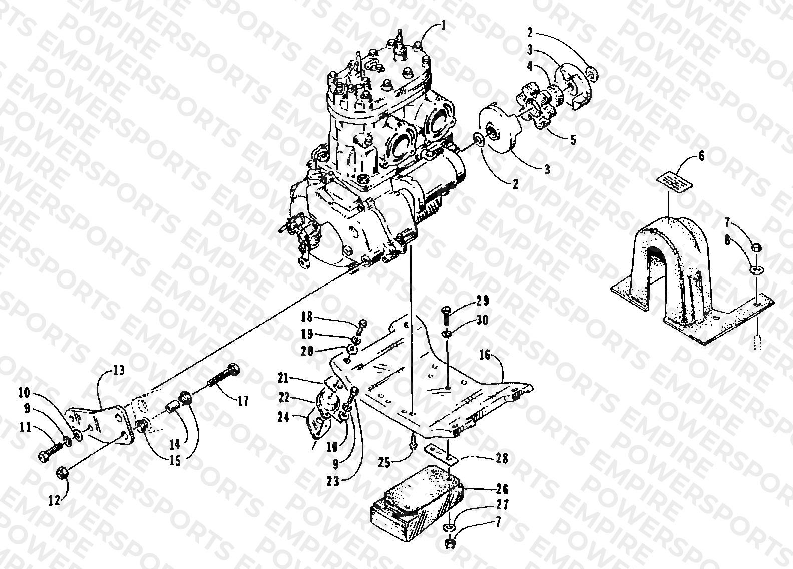 ENGINE AND RELATED PARTS