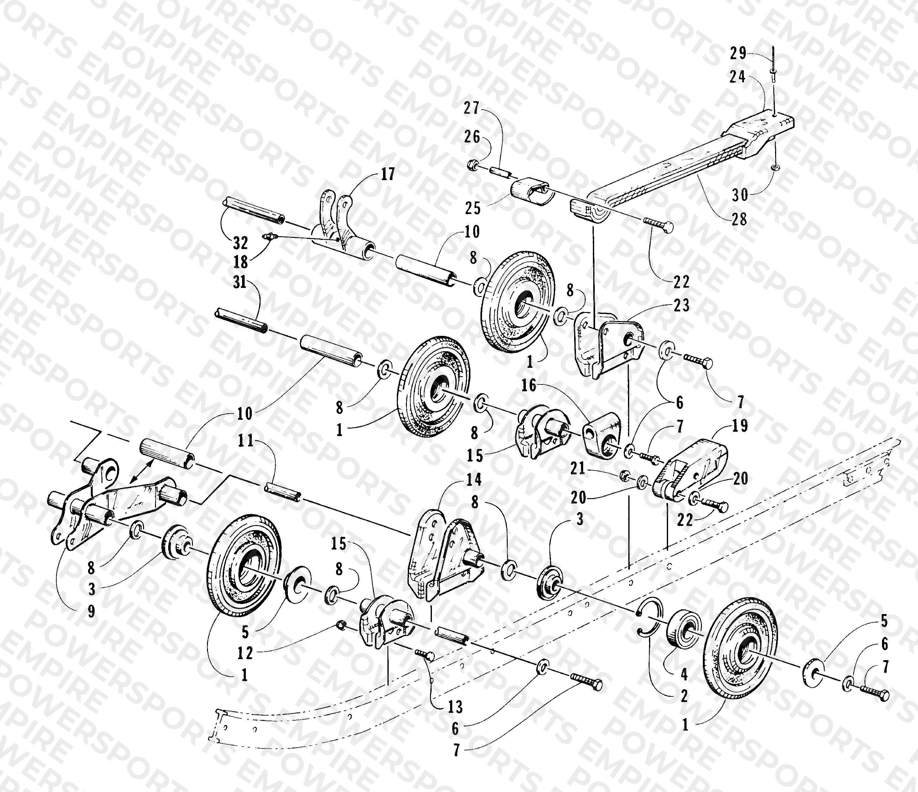 REAR SUSPENSION AXLE ASSEMBLY