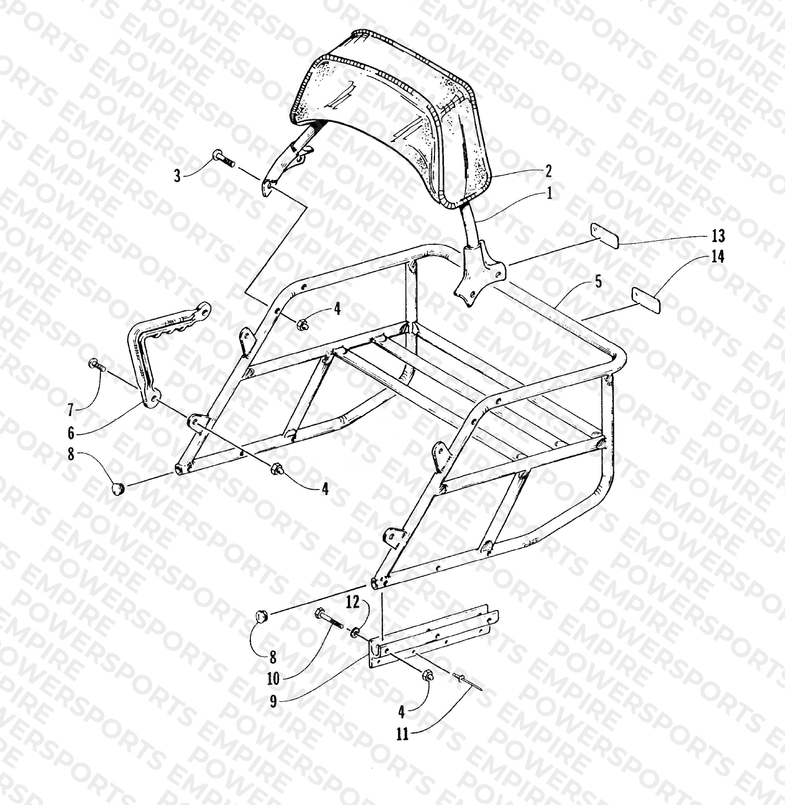 RACK AND BACKREST ASSEMBLY