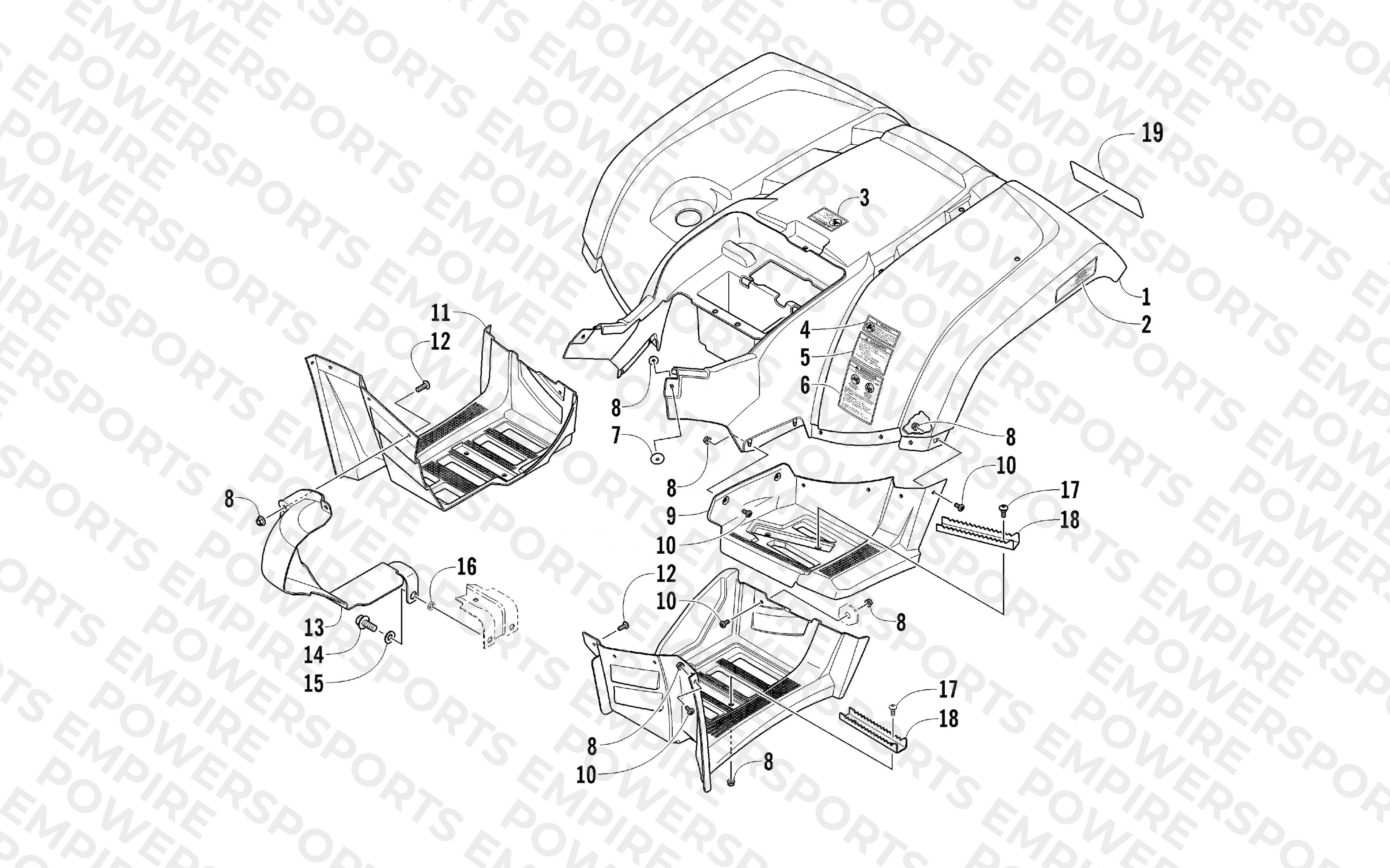 REAR BODY PANEL AND FOOTWELL ASSEMBLIES