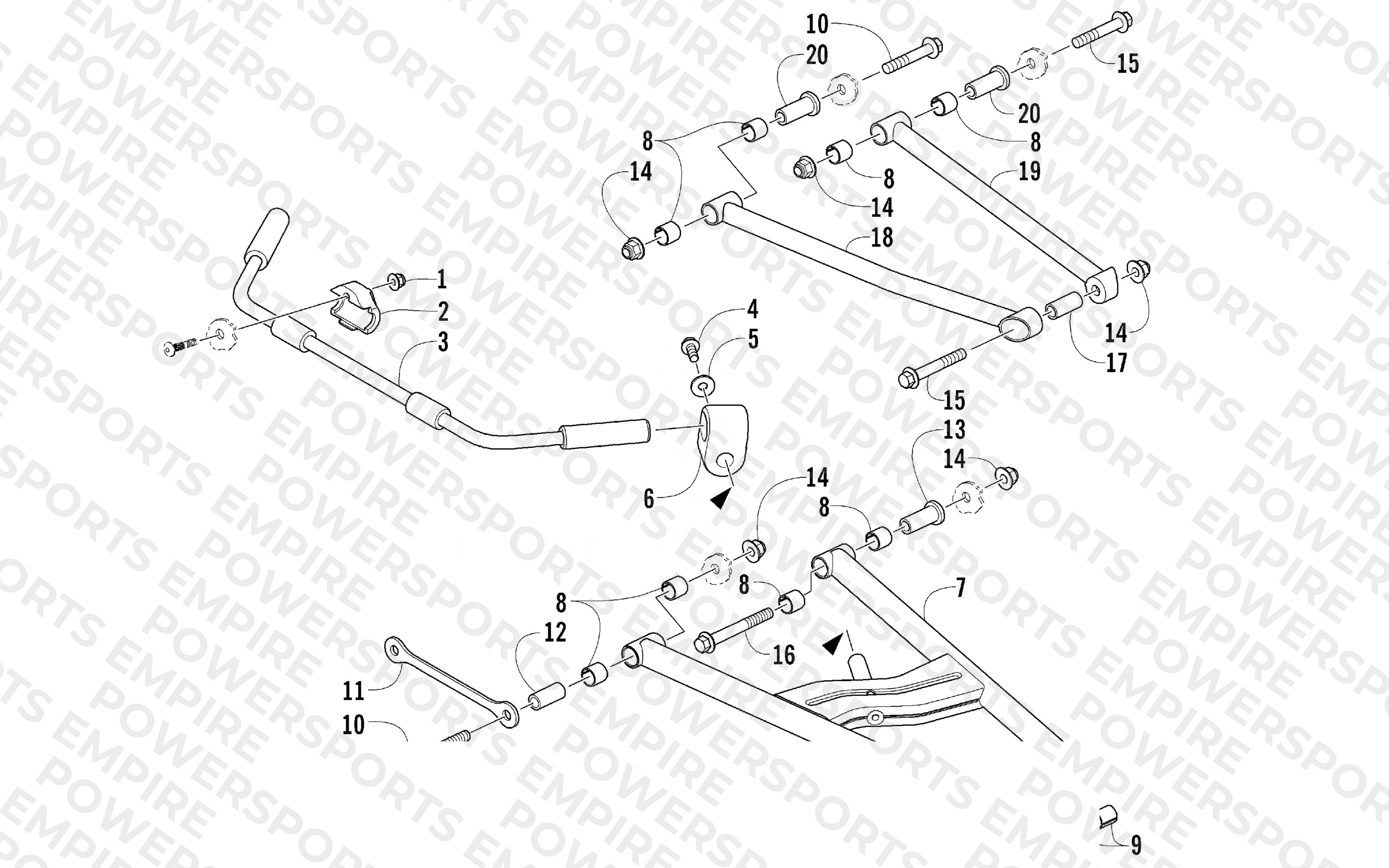 A-ARM AND SWAY BAR ASSEMBLY