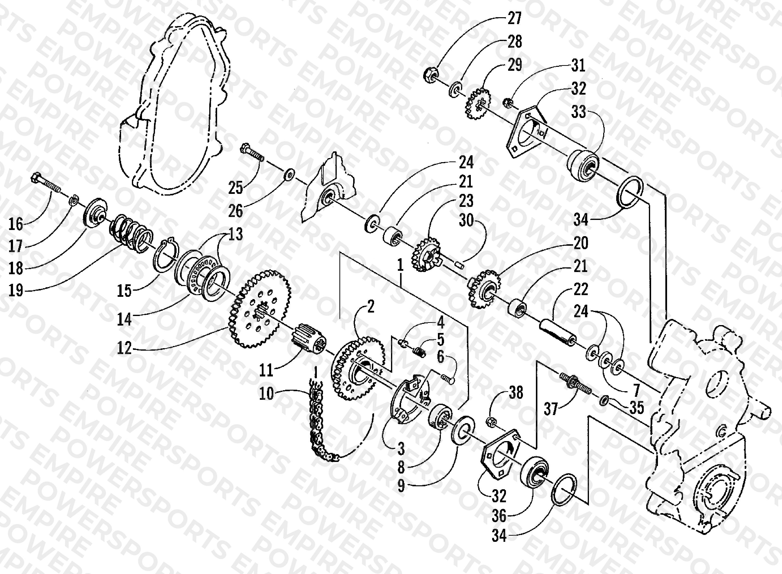 DRIVE/REVERSE DROPCASE ASSEMBLY