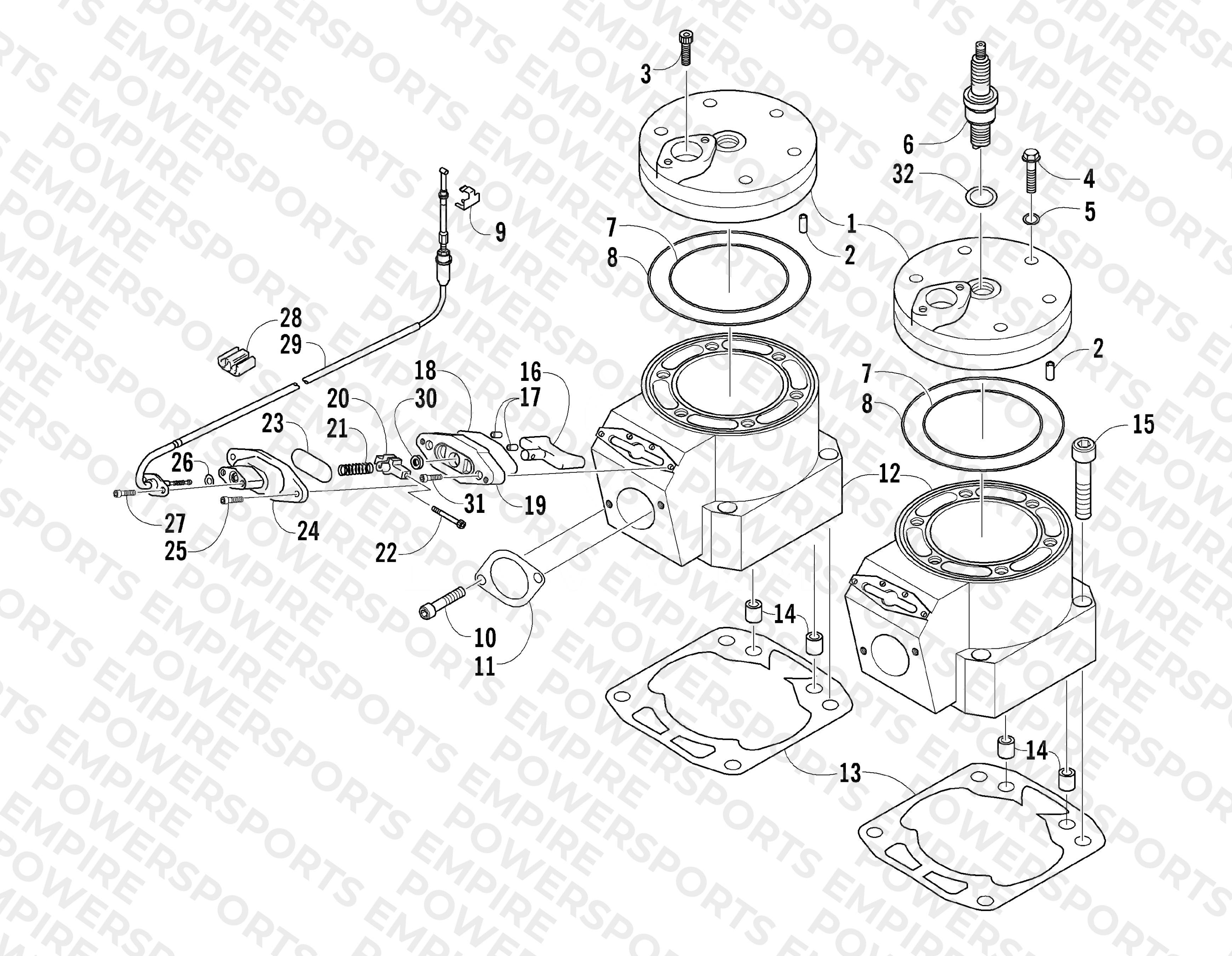 CYLINDER AND HEAD ASSEMBLY