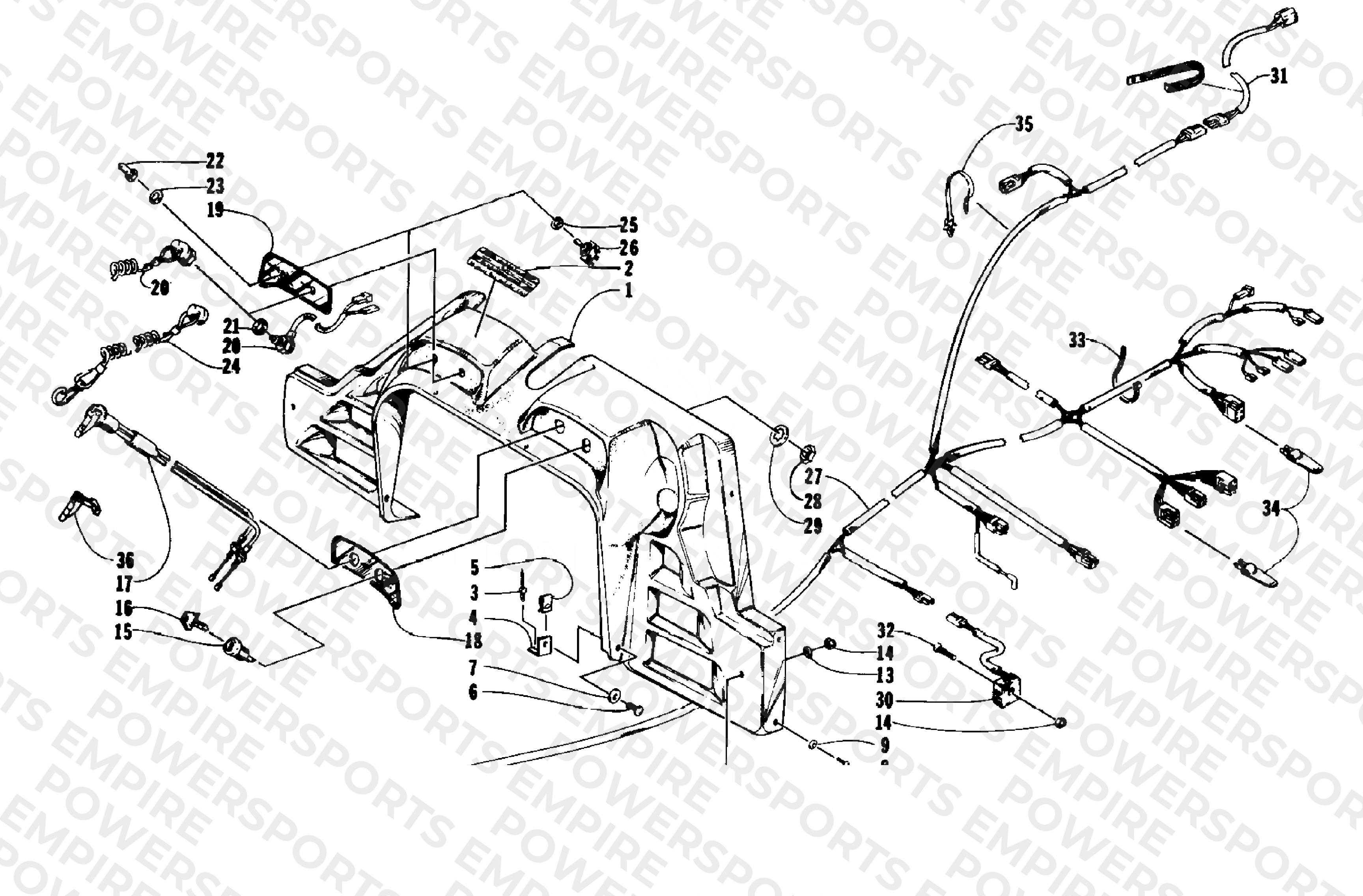 CONSOLE, SWITCHES, AND WIRING ASSEMBLIES