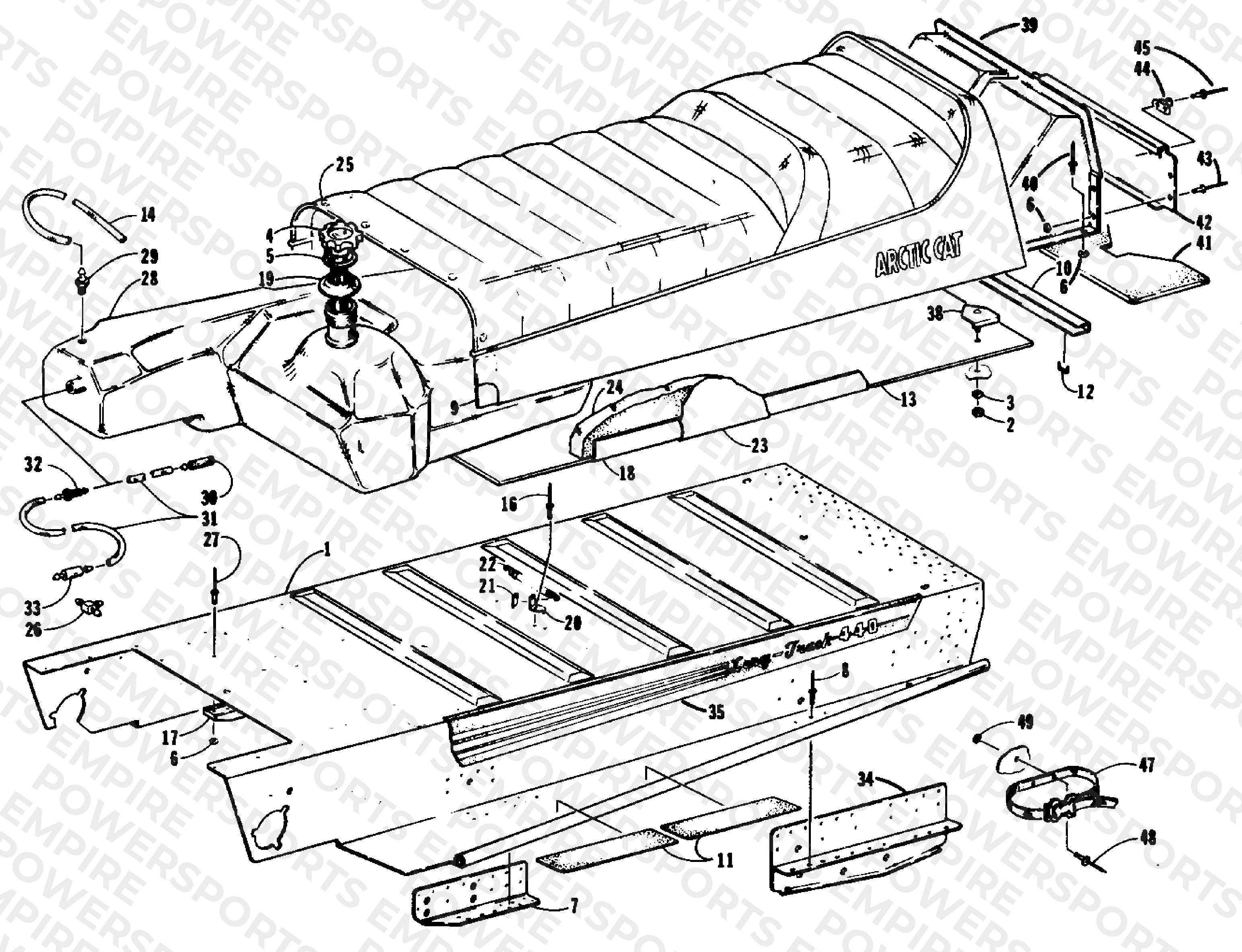 TUNNEL, GAS TANK, AND SEAT