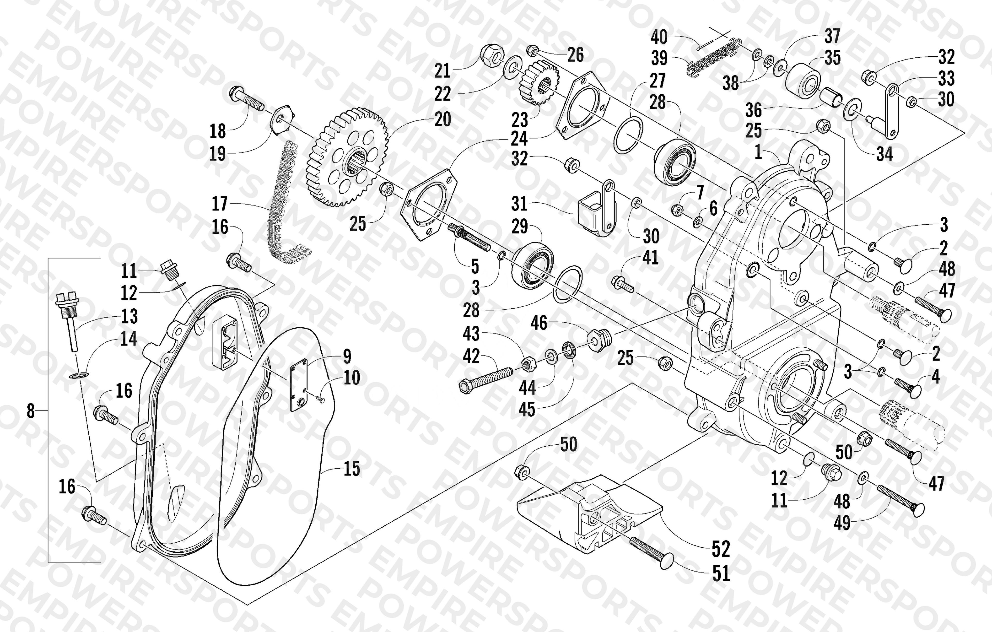 DRIVE/DROPCASE ASSEMBLY