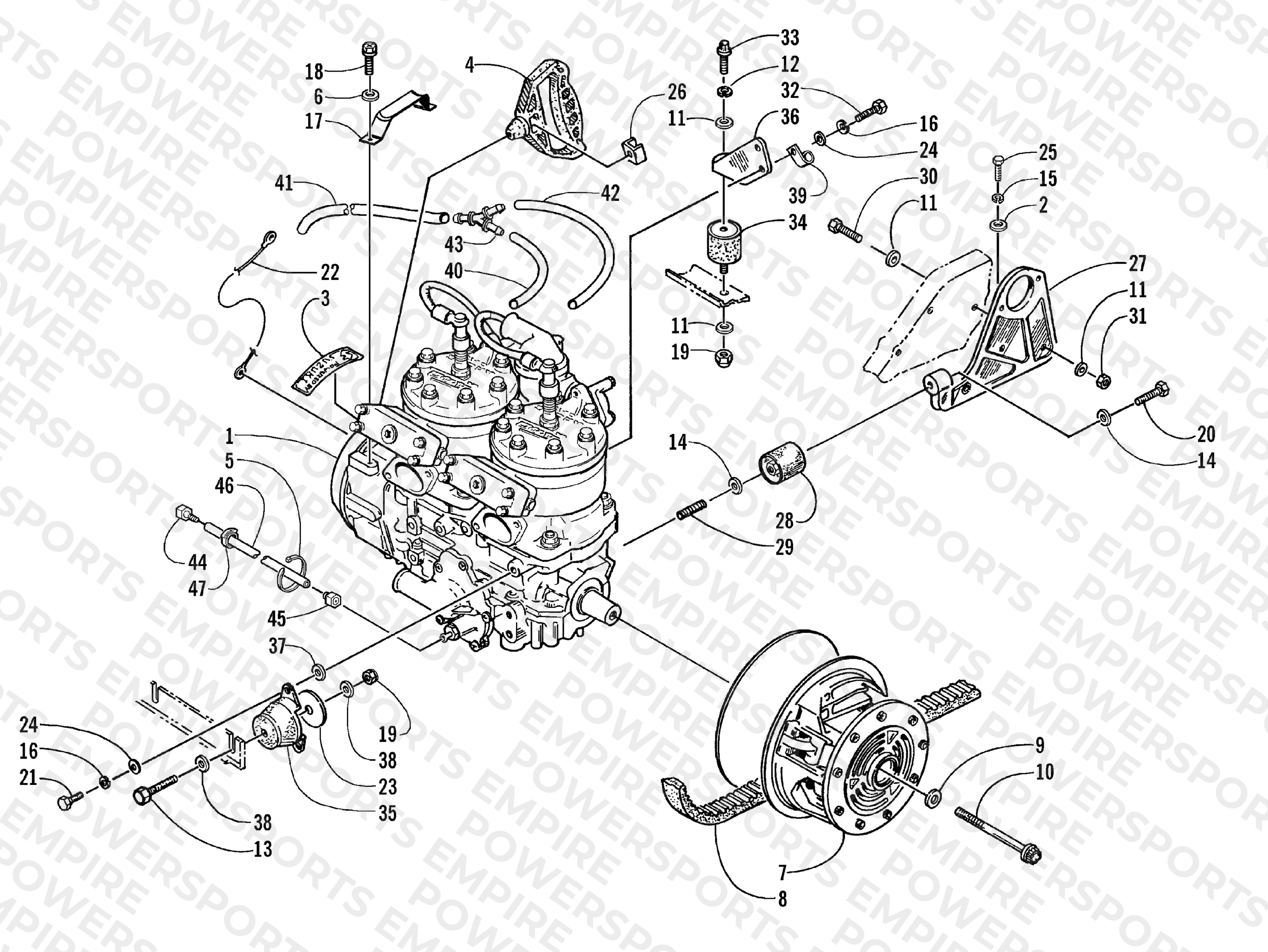 ENGINE AND RELATED PARTS