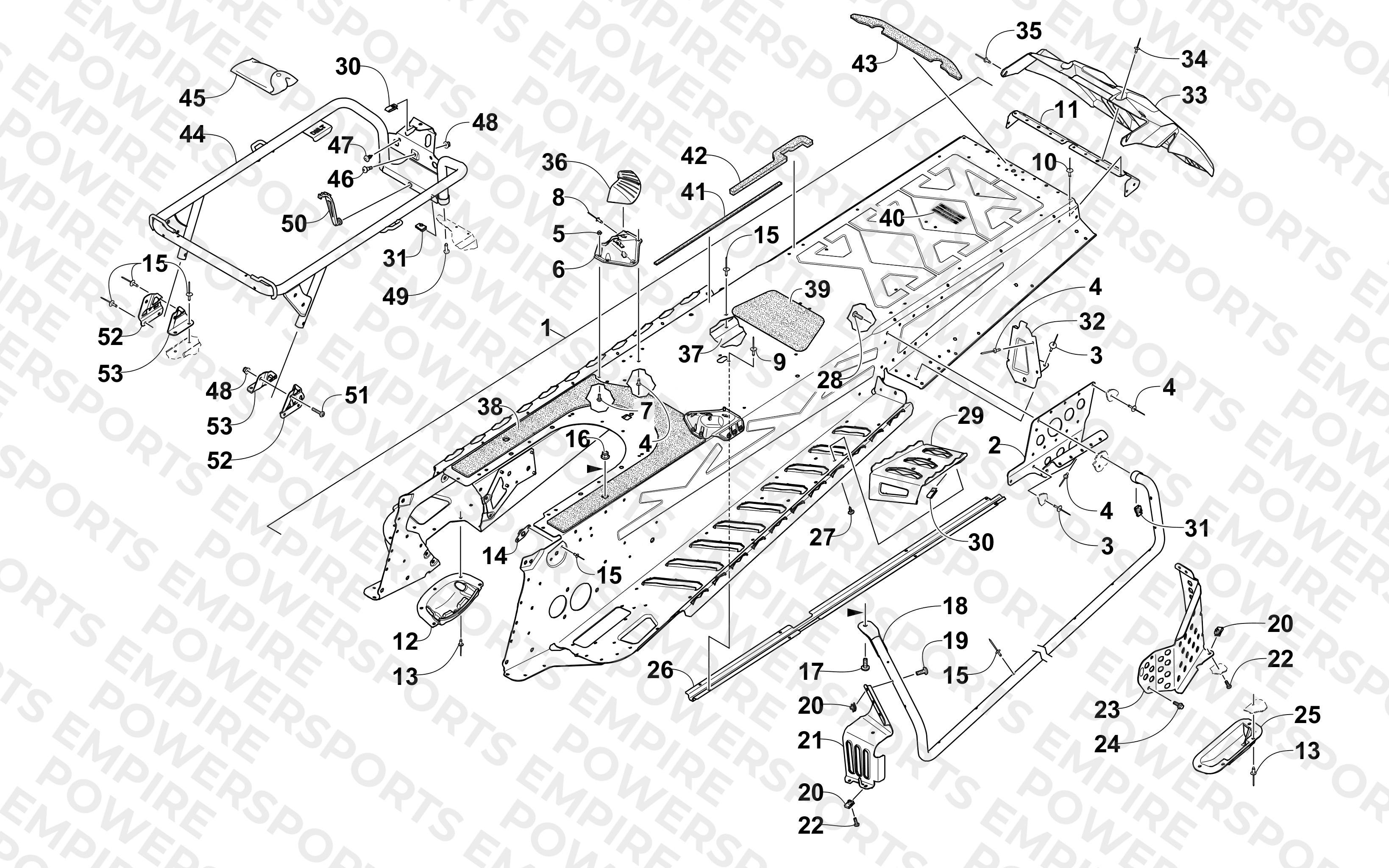 TUNNEL AND REAR RACK ASSEMBLY