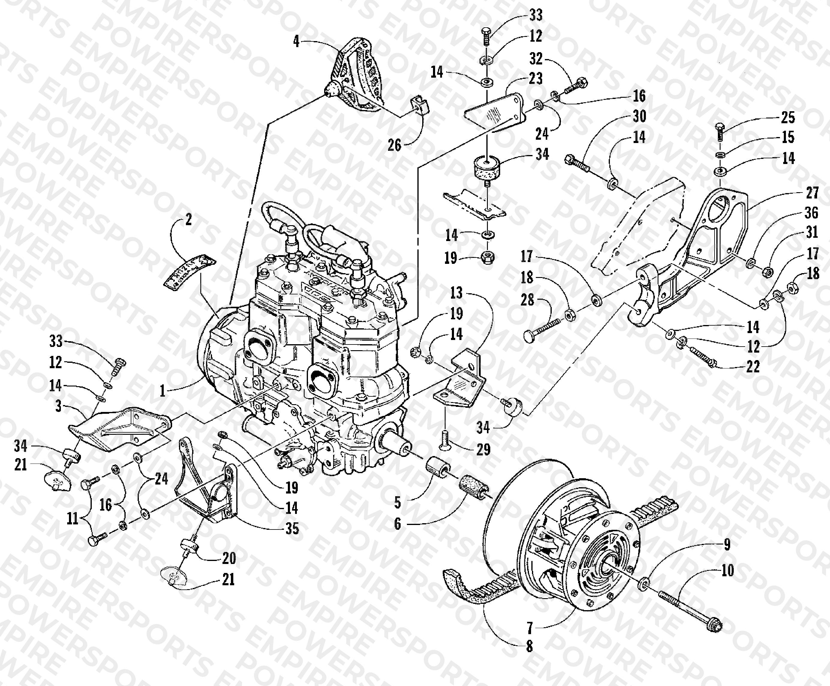 ENGINE AND RELATED PARTS