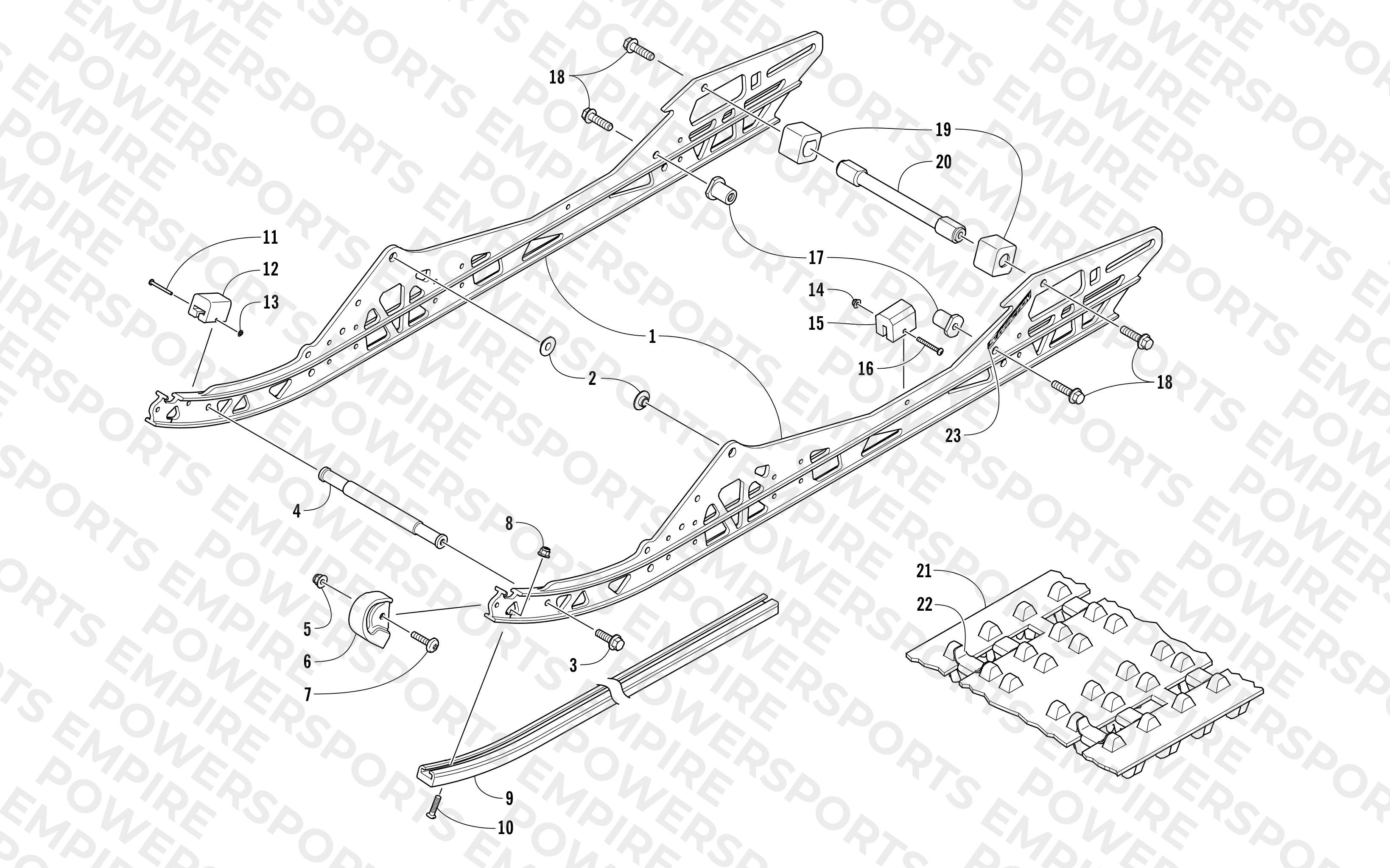 SLIDE RAIL AND TRACK ASSEMBLY