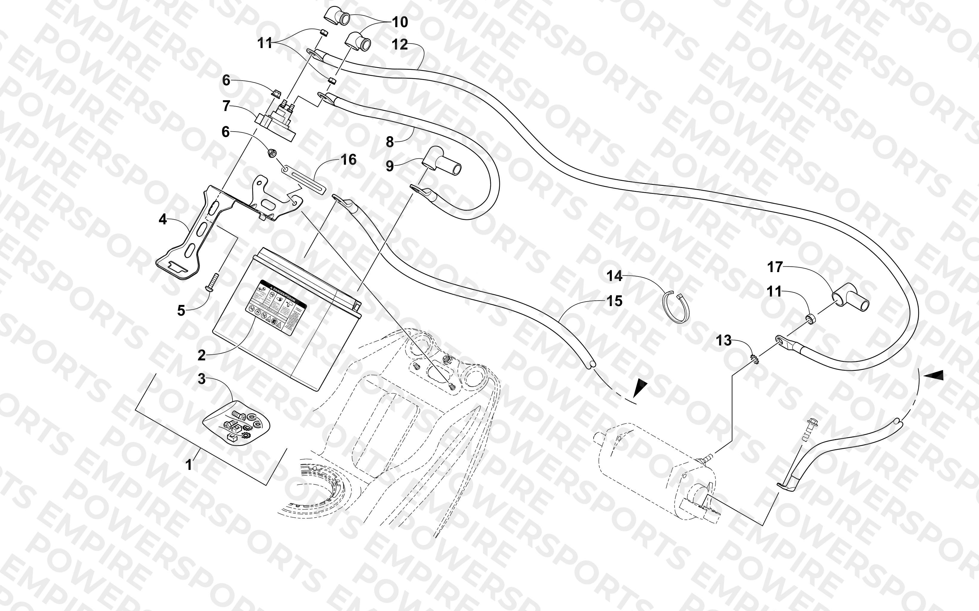 BATTERY AND TRAY ASSEMBLY