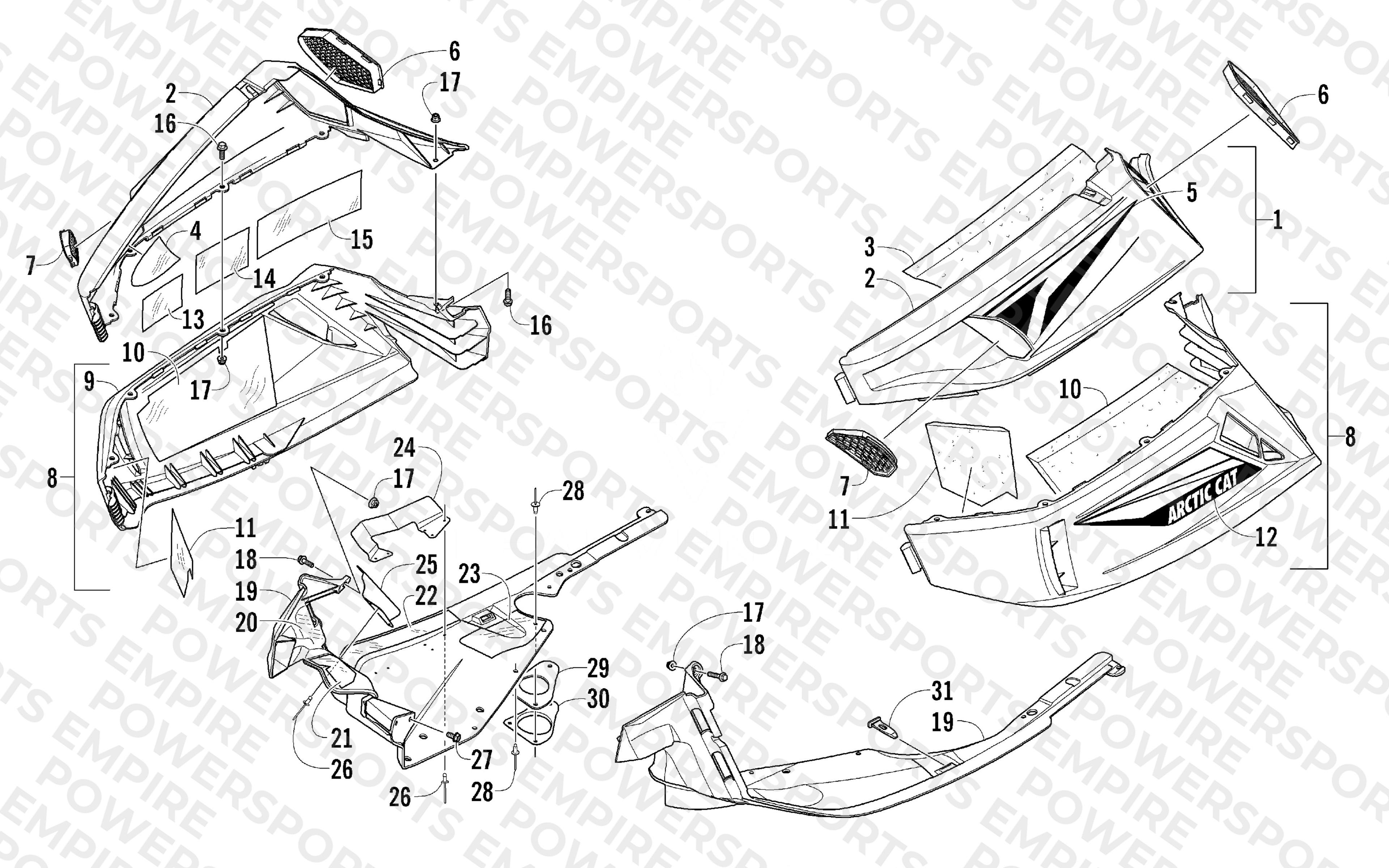 SKID PLATE AND SIDE PANEL ASSEMBLY