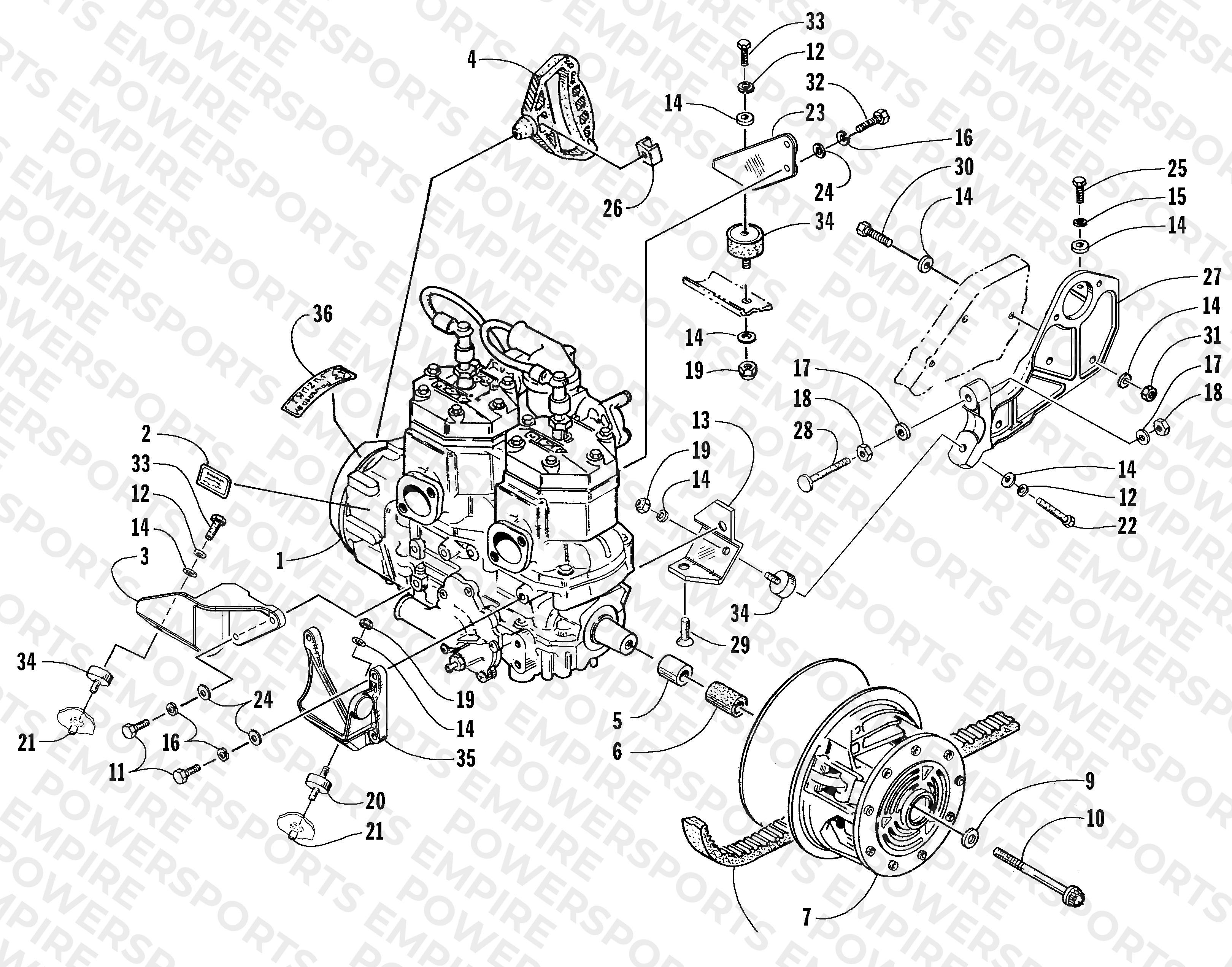 ENGINE AND RELATED PARTS