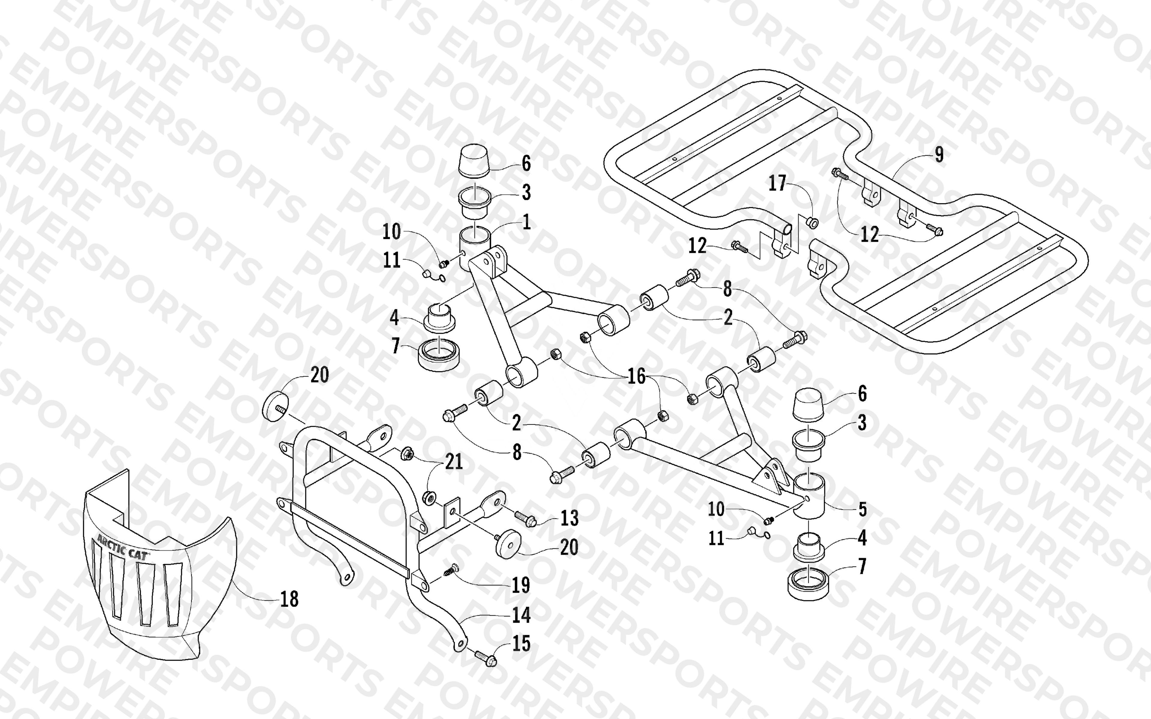 A-ARM, FLOOR PANEL, AND BUMPER ASSEMBLY