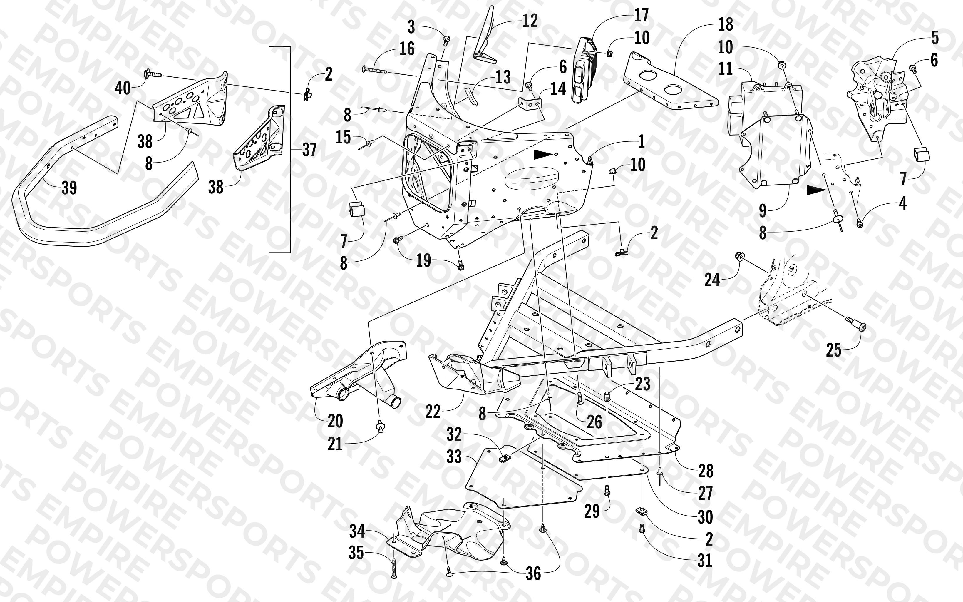 FRONT BUMPER AND FRAME ASSEMBLY