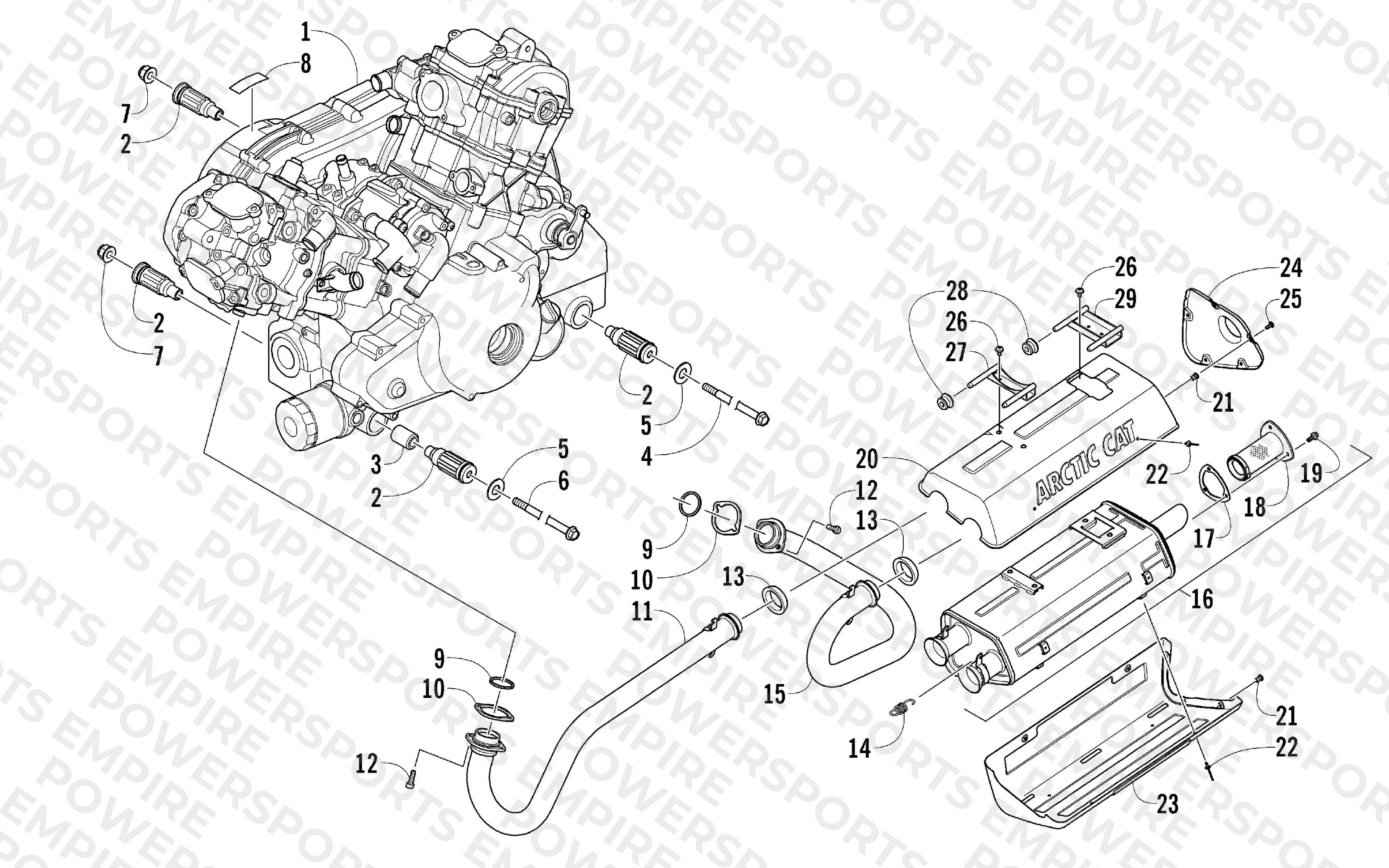 ENGINE AND EXHAUST