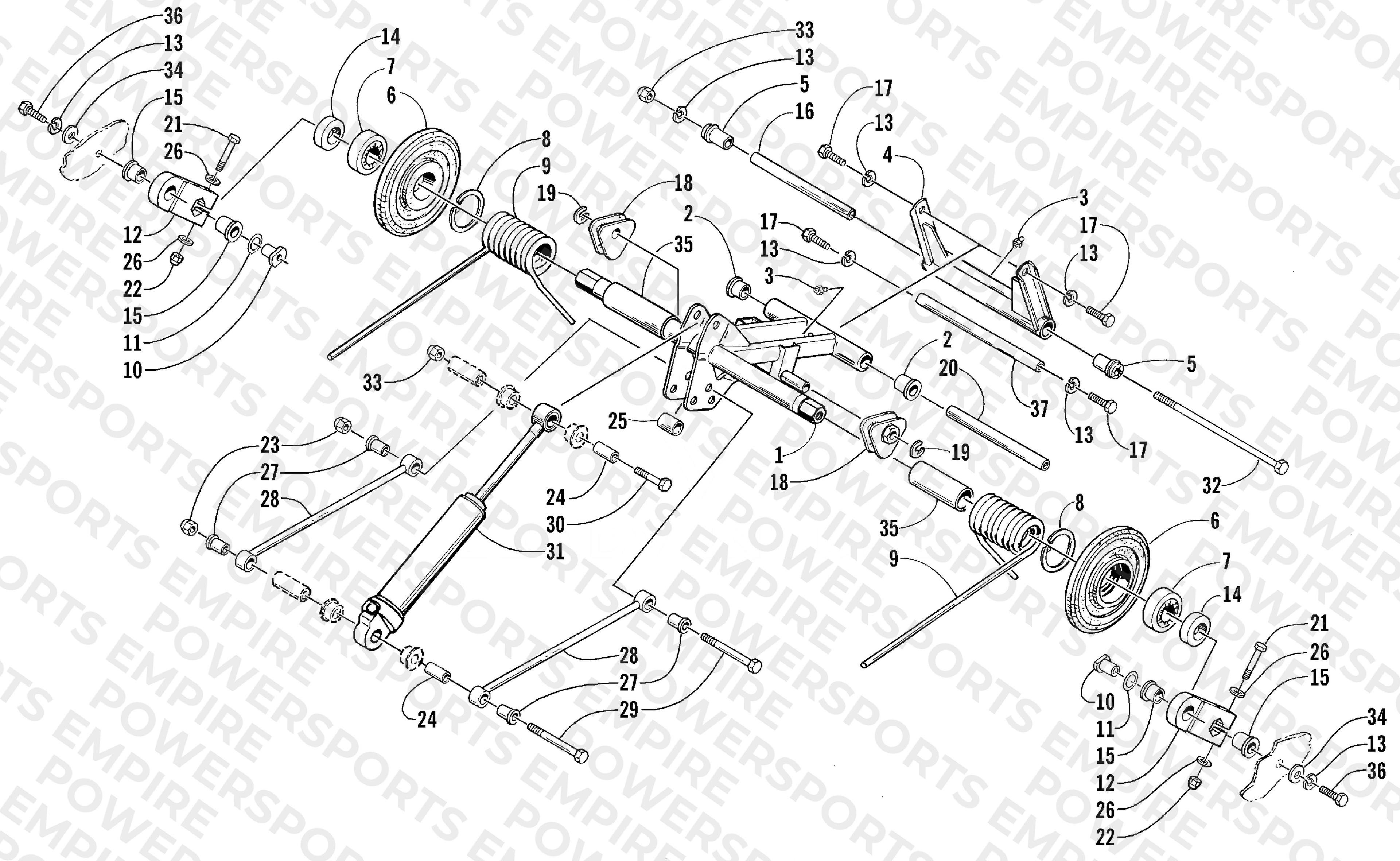 REAR SUSPENSION REAR ARM ASSEMBLY