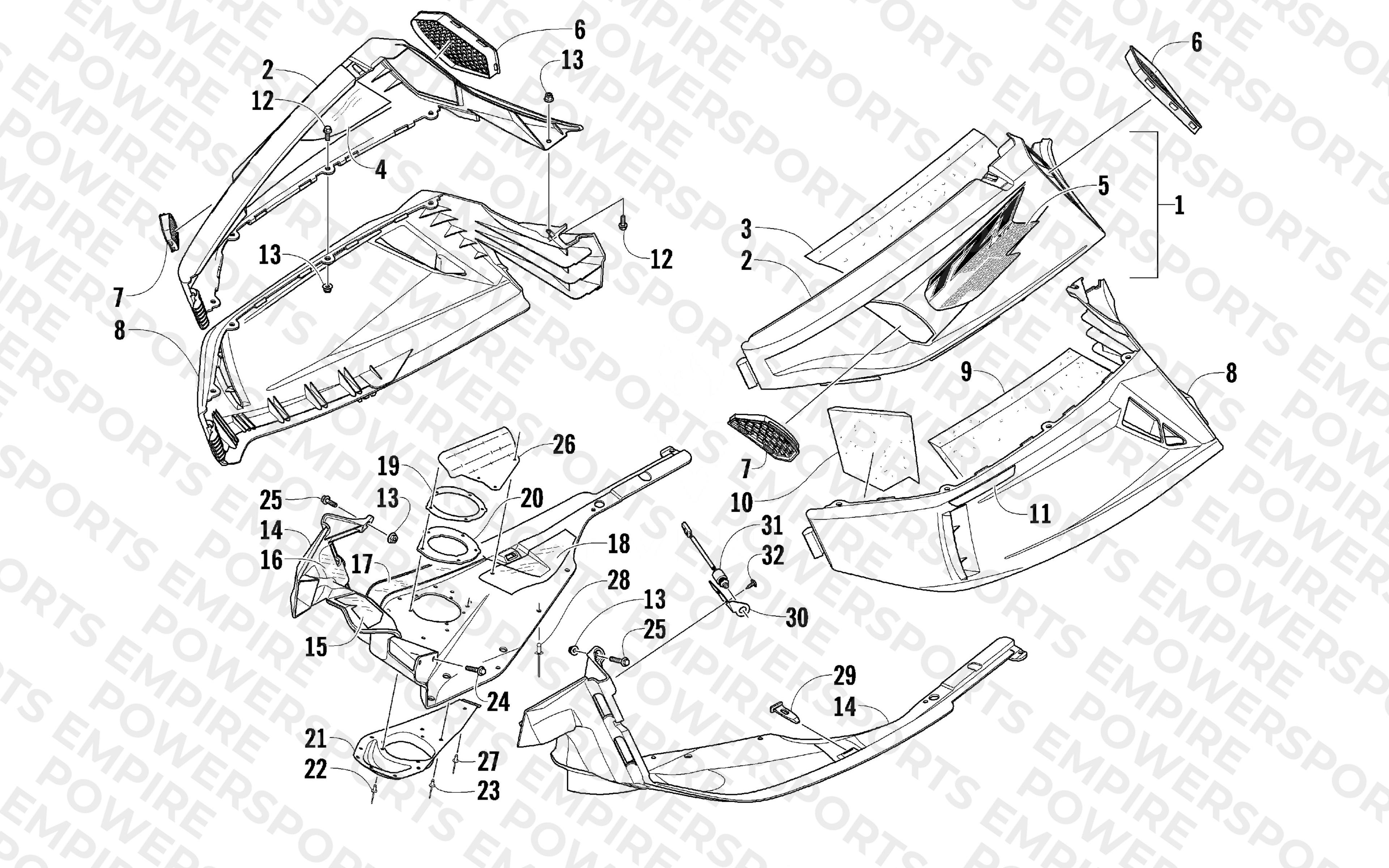 SKID PLATE AND SIDE PANEL ASSEMBLY
