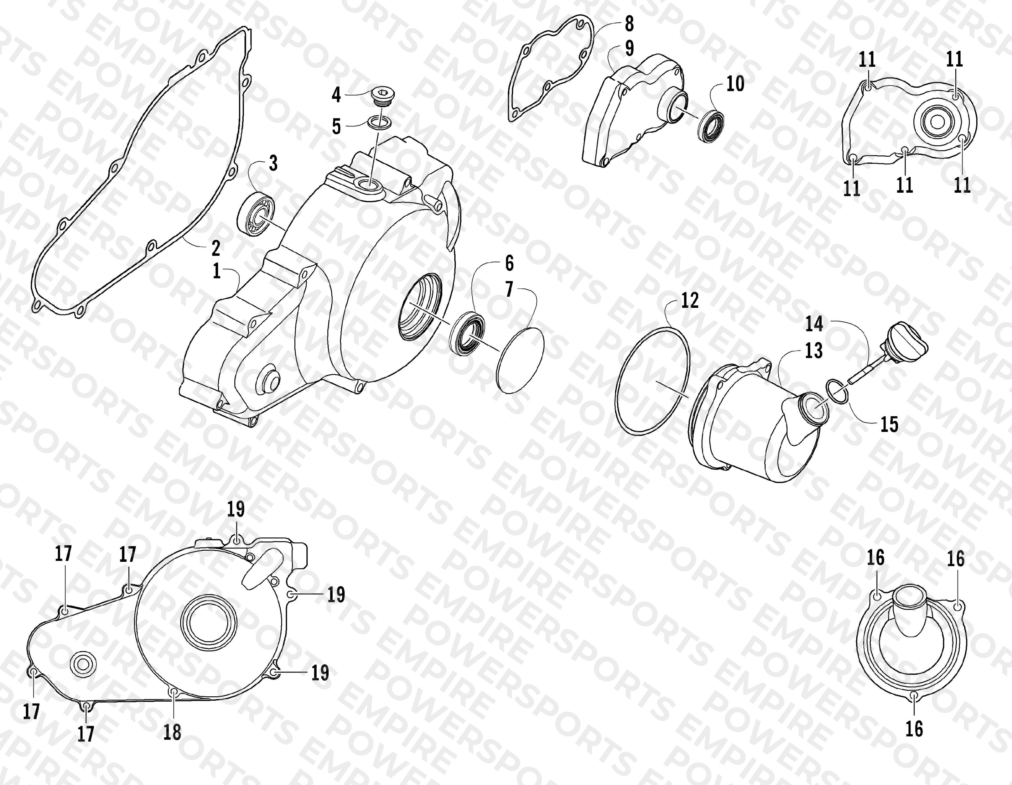 MAGNETO SIDE ENGINE COVERS