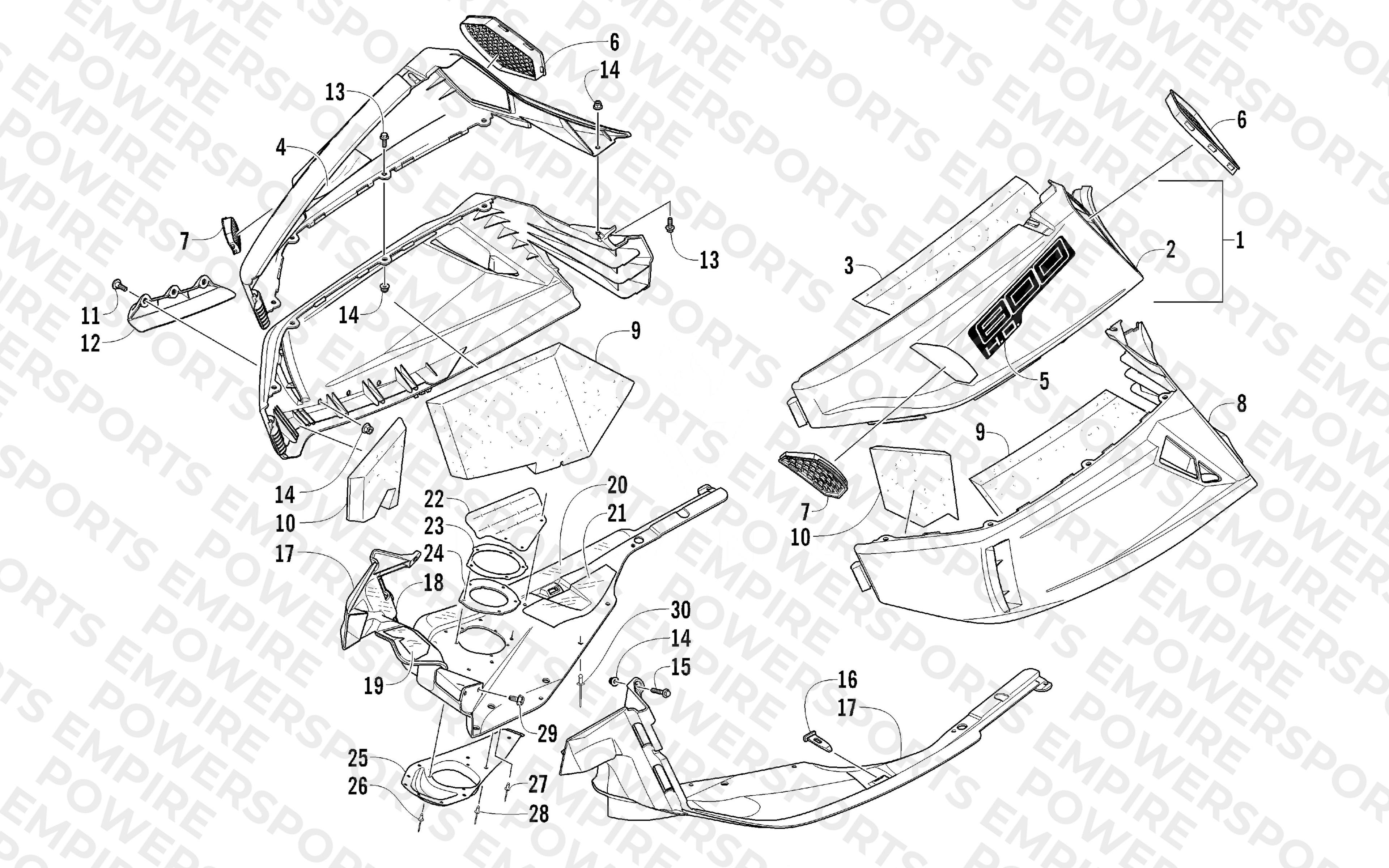 SKID PLATE AND SIDE PANEL ASSEMBLY
