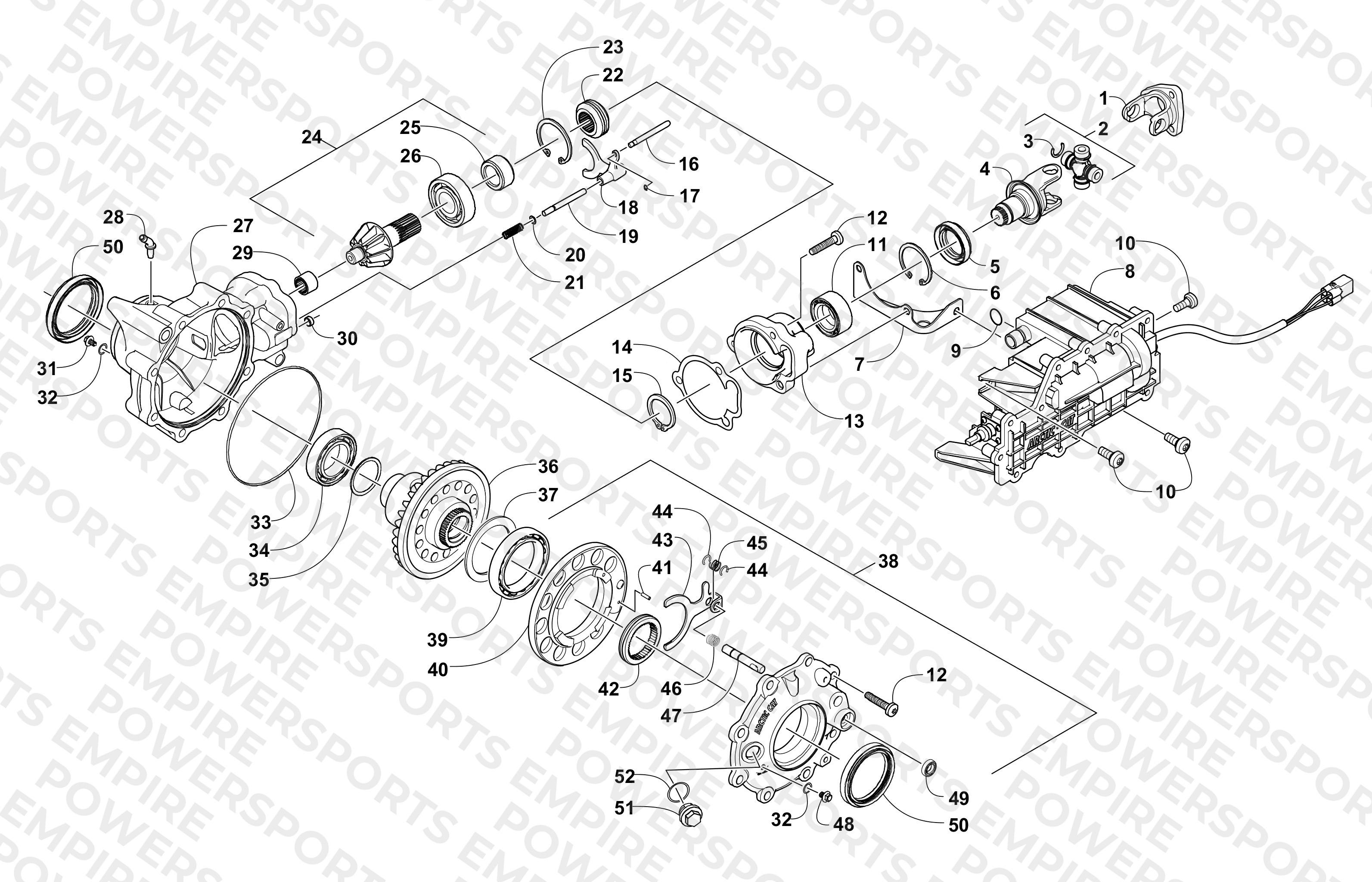 FRONT DRIVE GEARCASE ASSEMBLY