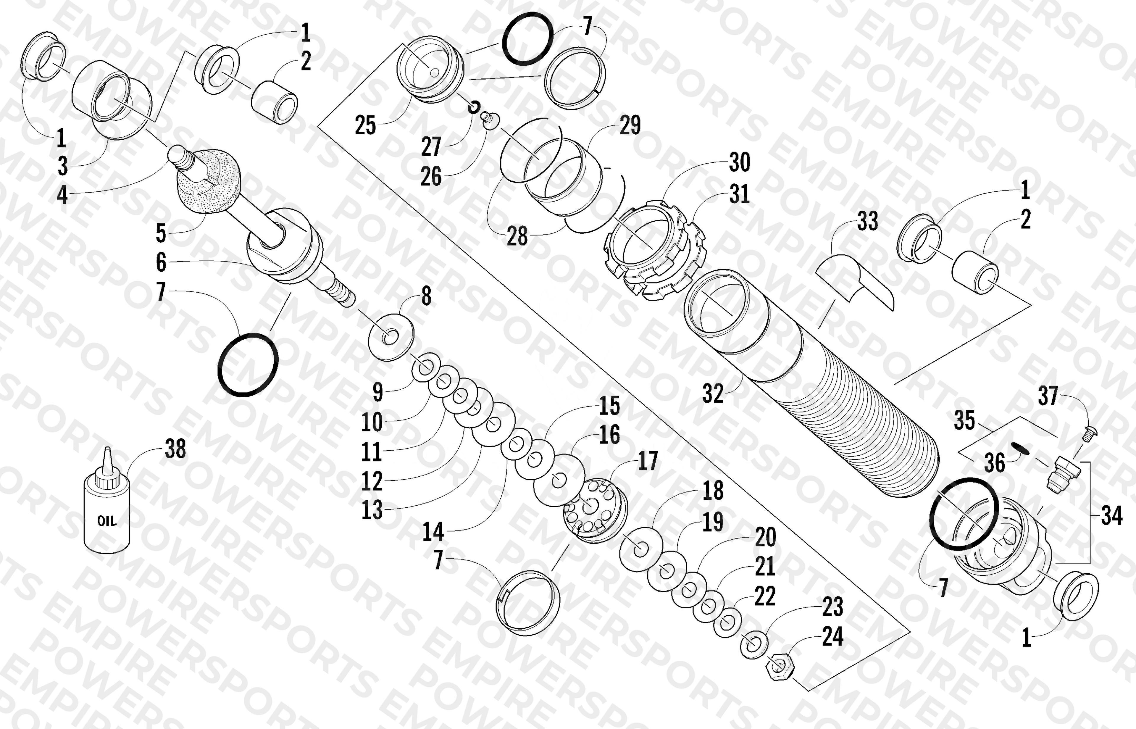 REAR SUSPENSION REAR ARM SHOCK ABSORBER