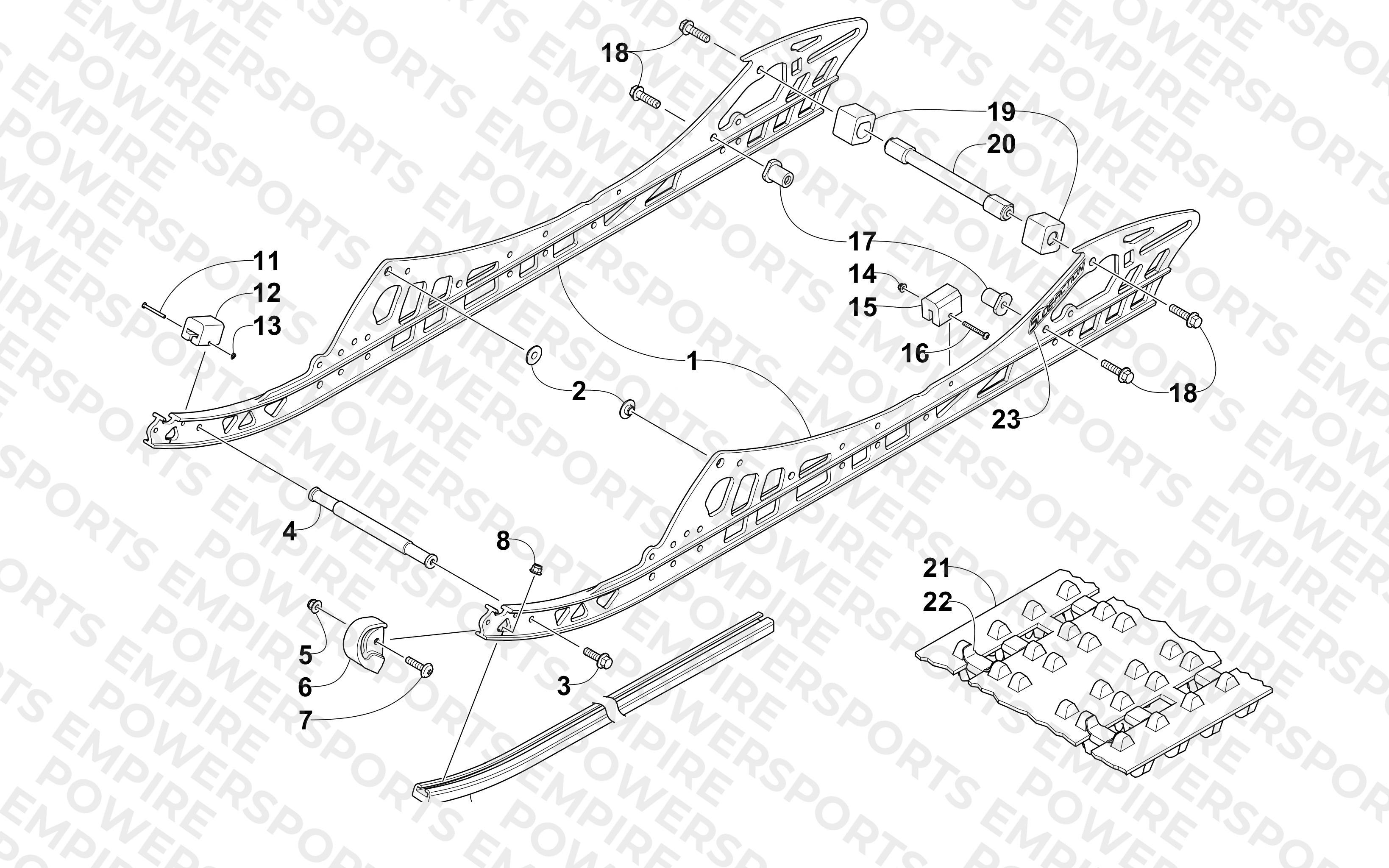 SLIDE RAIL AND TRACK ASSEMBLY