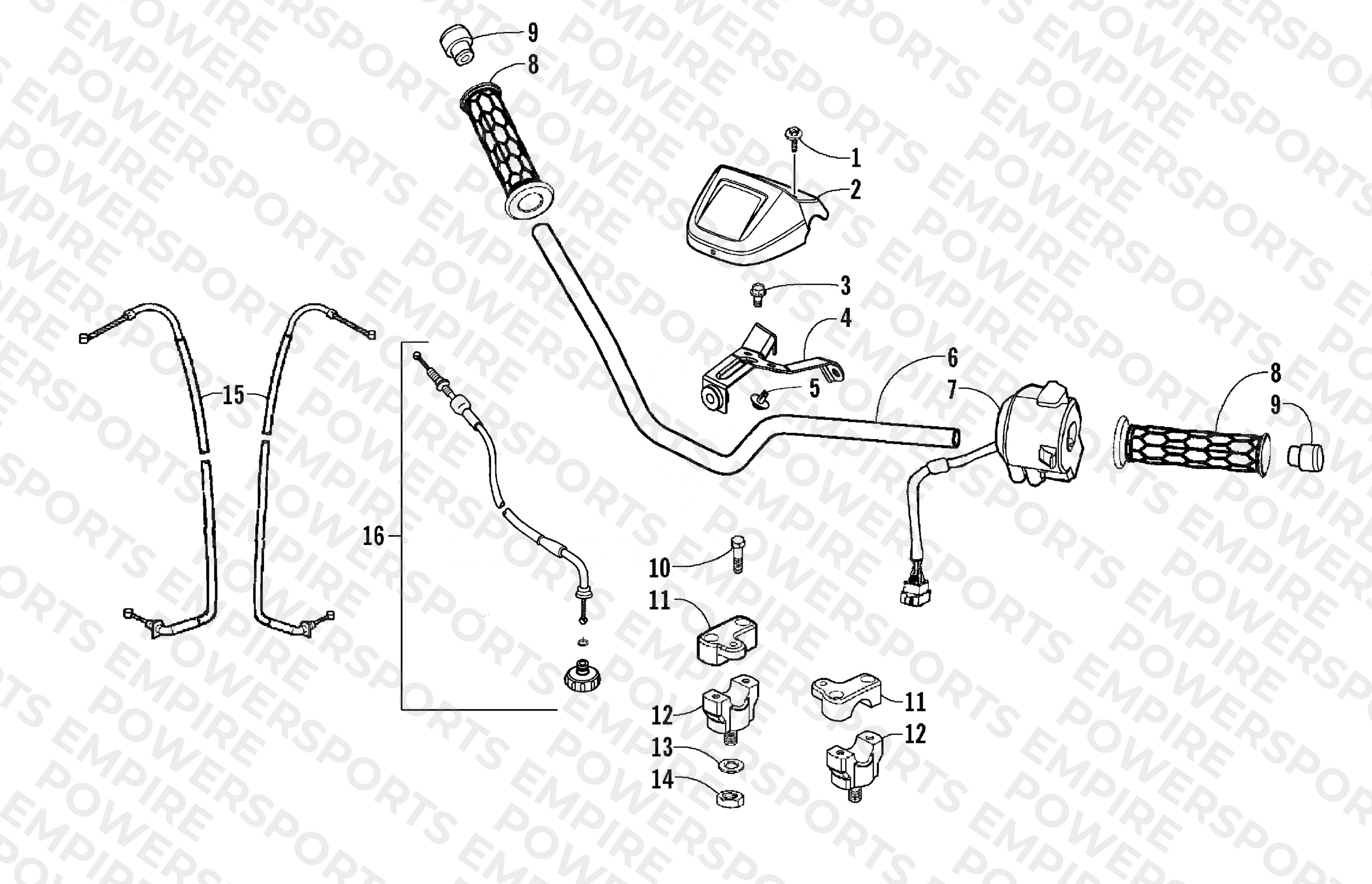 HANDLEBAR AND CONTROL ASSEMBLY