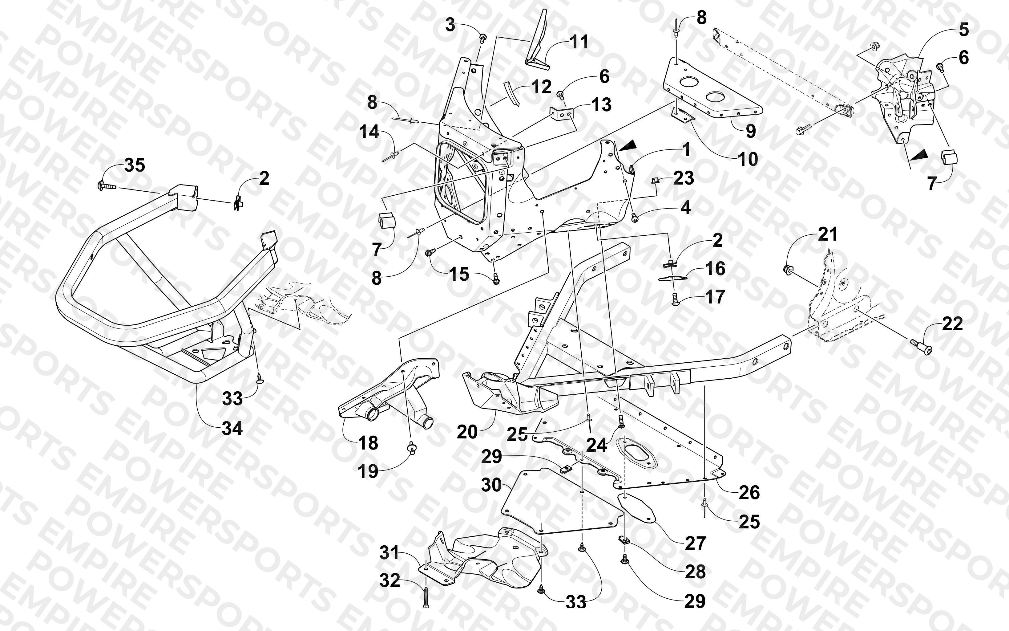 FRONT BUMPER AND FRAME ASSEMBLY