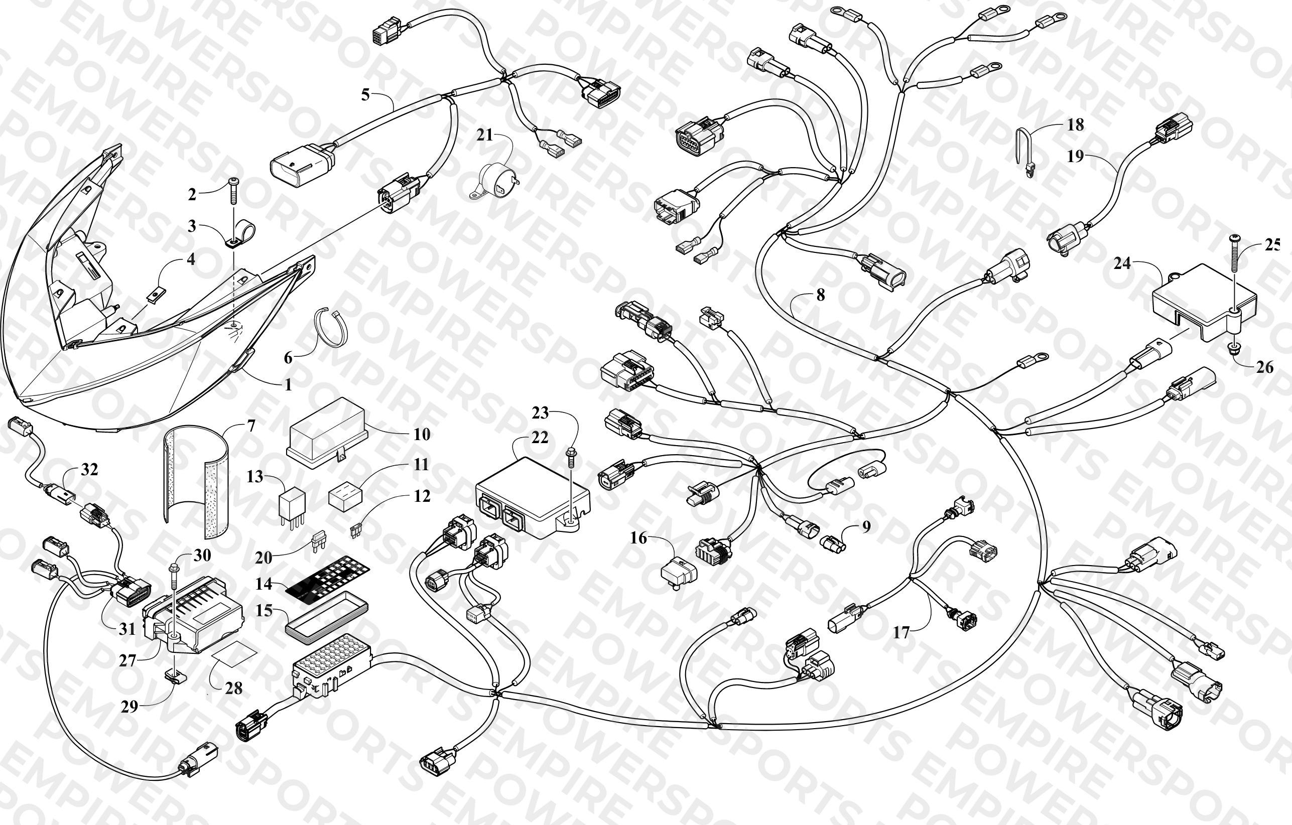 HEADLIGHT AND WIRING ASSEMBLIES
