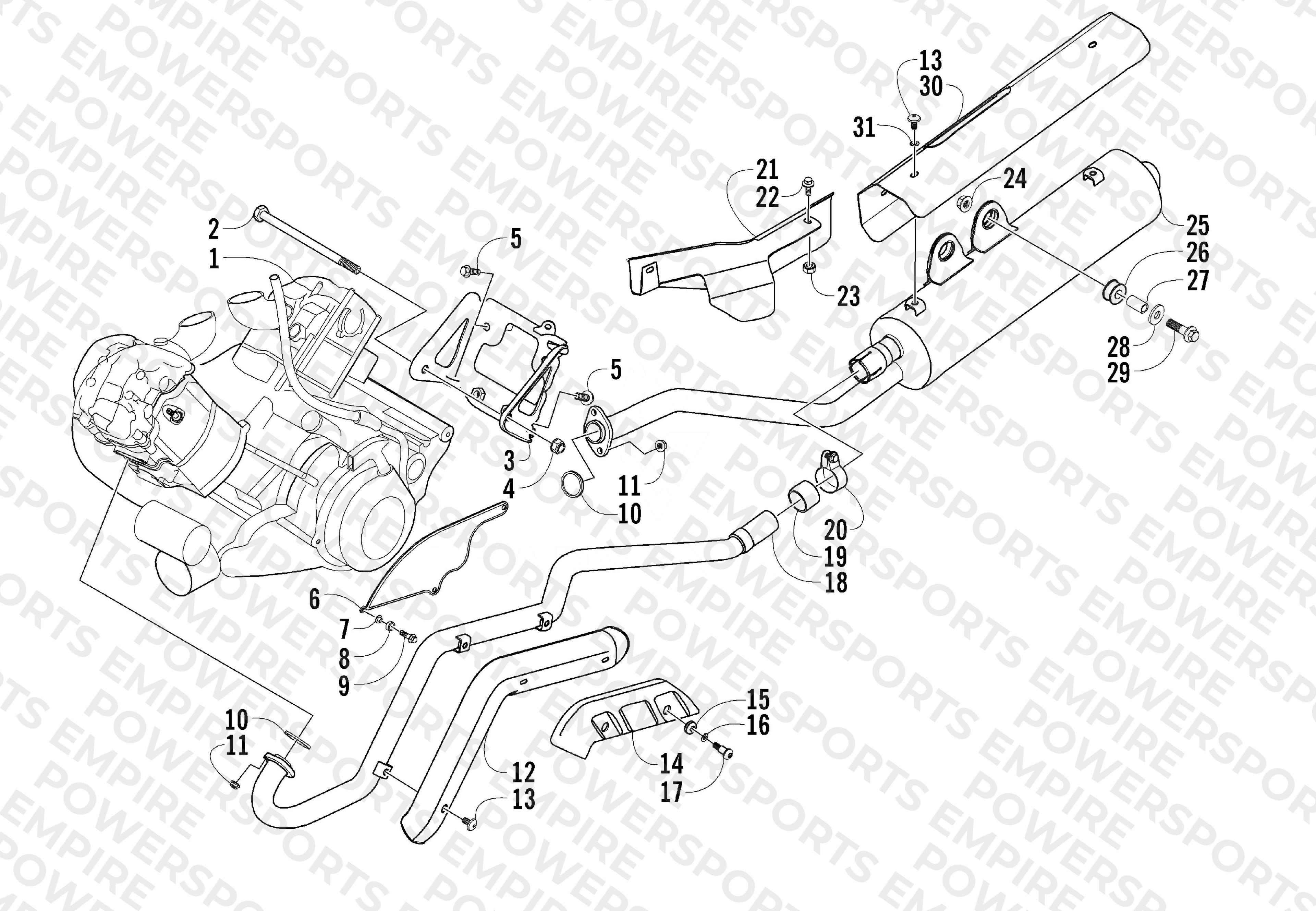 ENGINE AND EXHAUST
