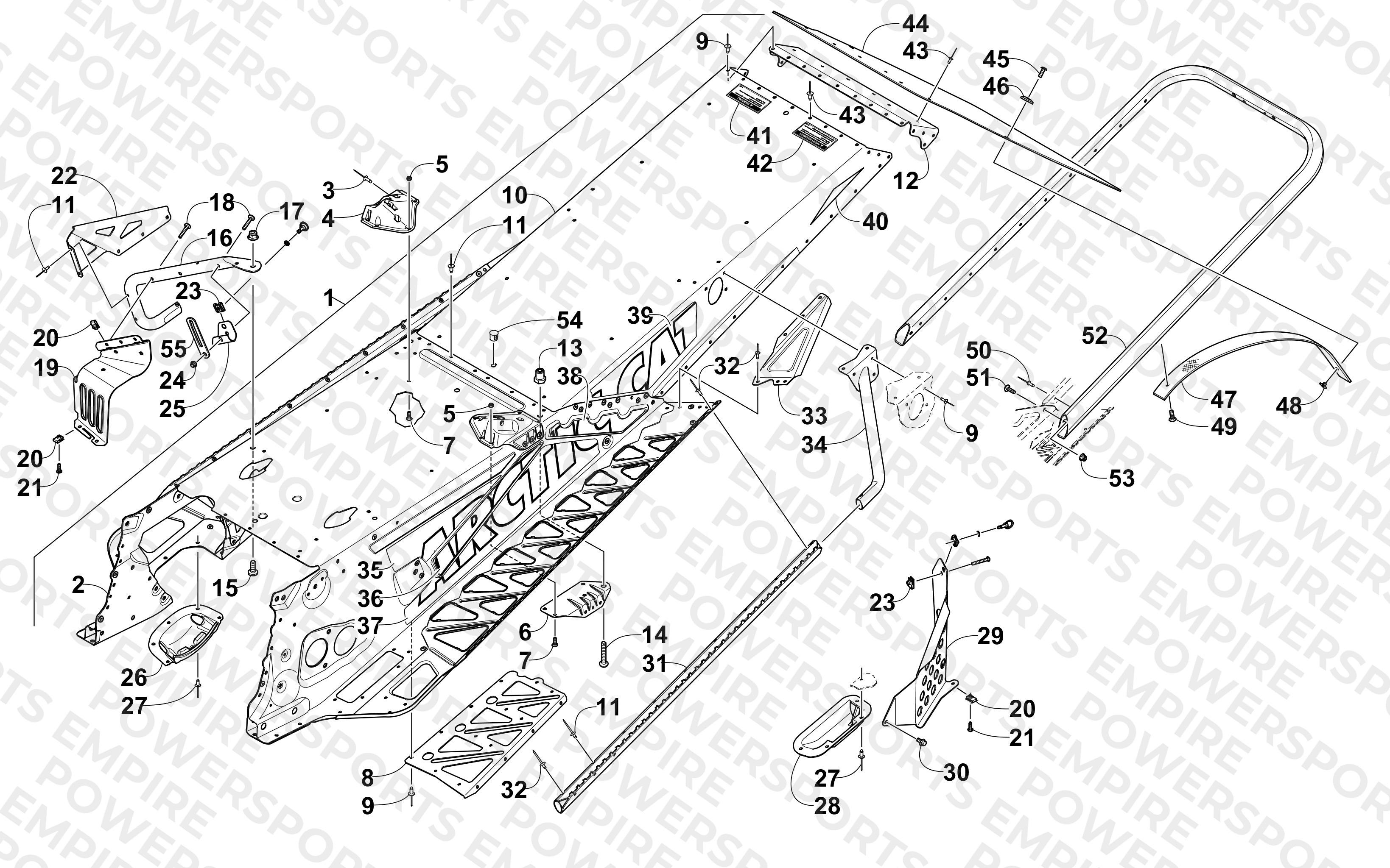 TUNNEL, REAR BUMPER, AND SNOWFLAP ASSEMBLY