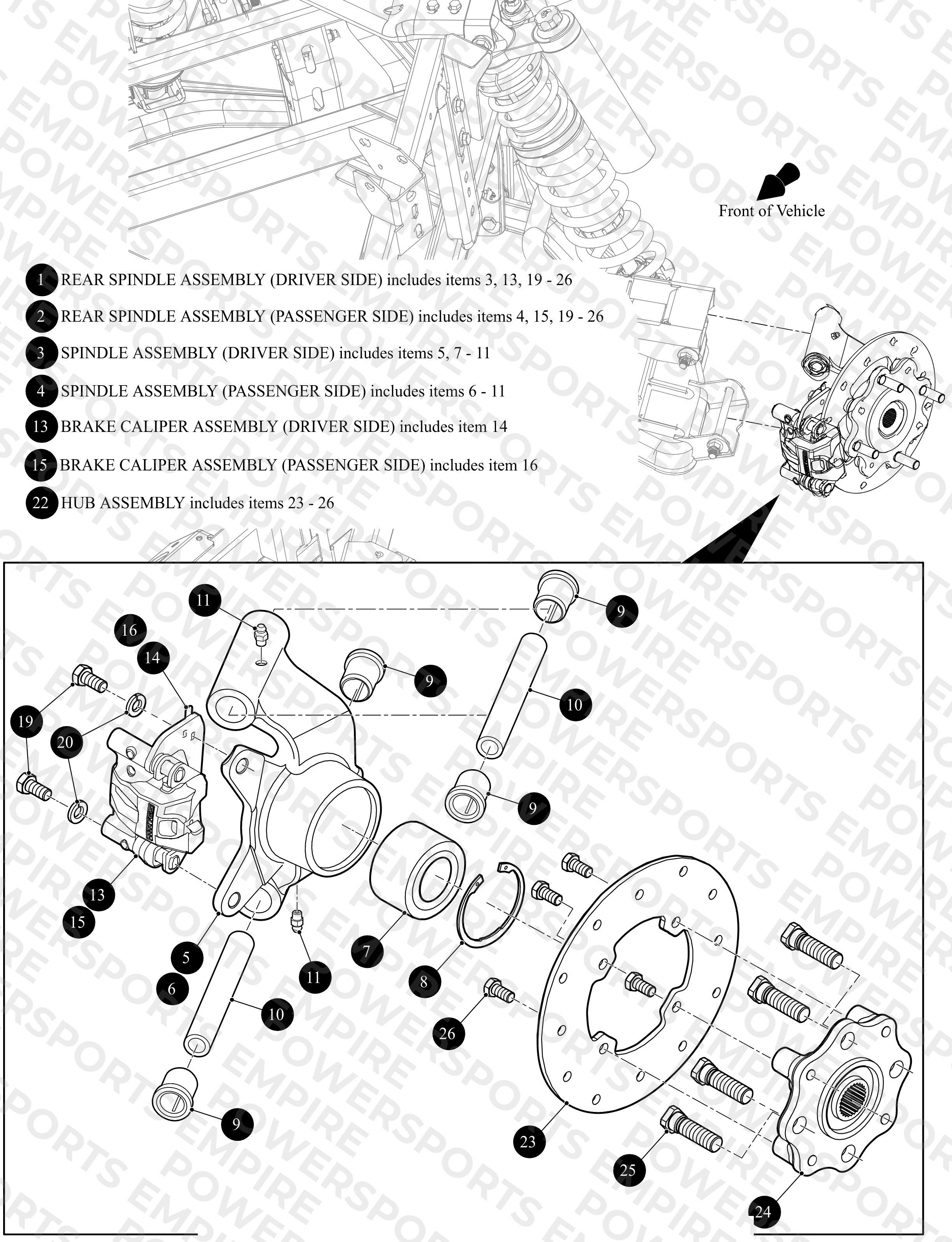 REAR SPINDLE ASSEMBLY