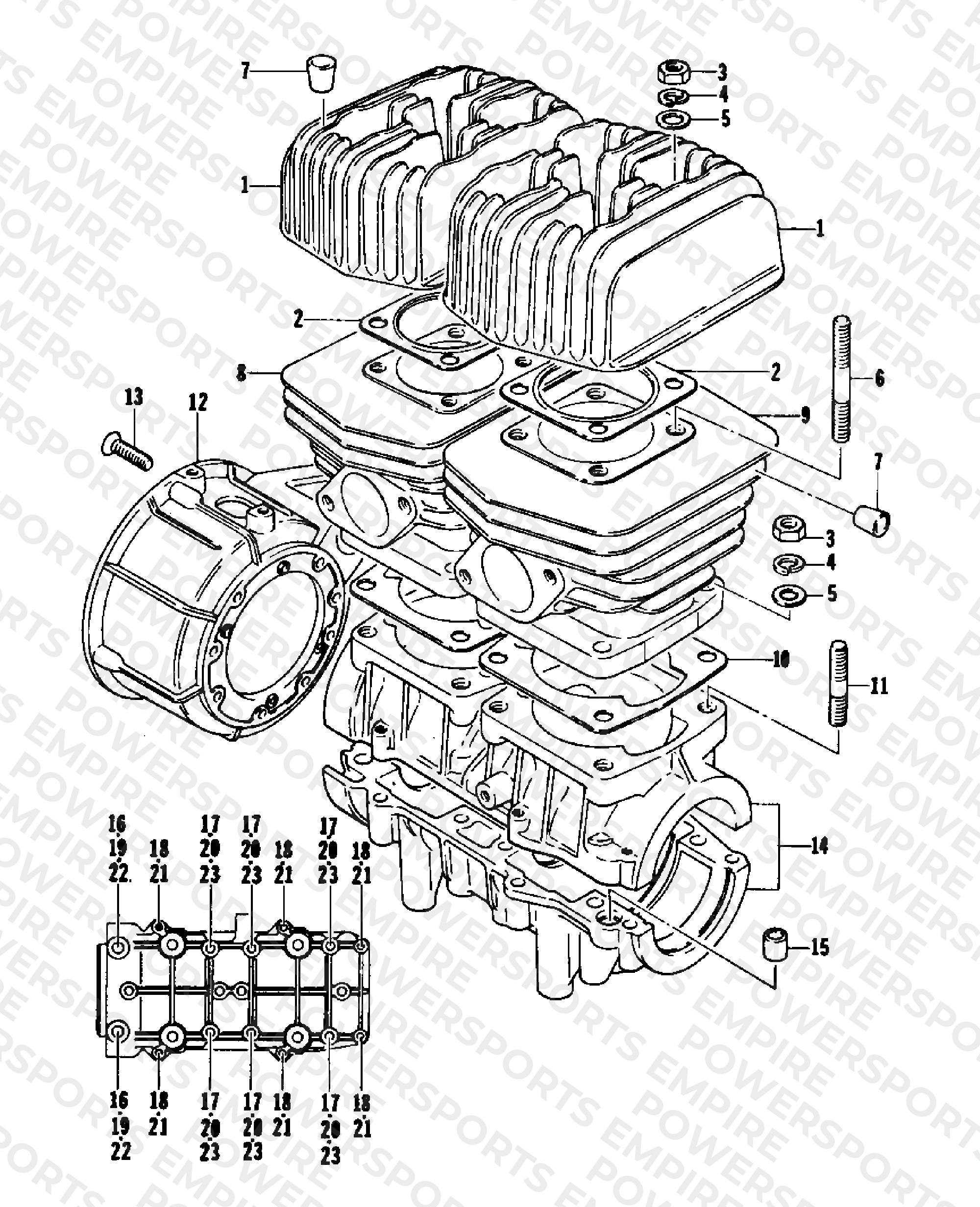 CRANKCASE AND CYLINDER