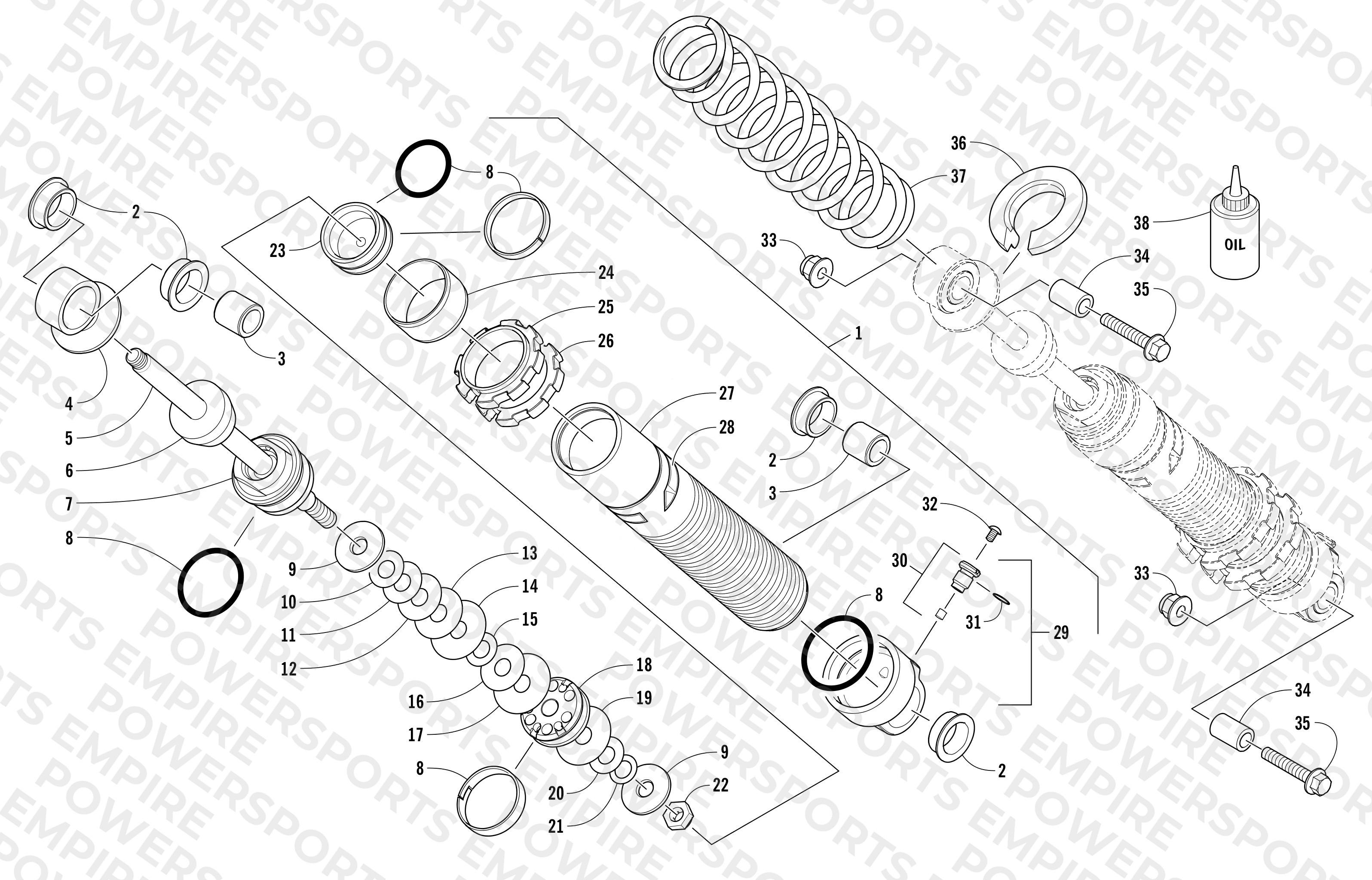 FRONT SUSPENSION SHOCK ABSORBER ASSEMBLY
