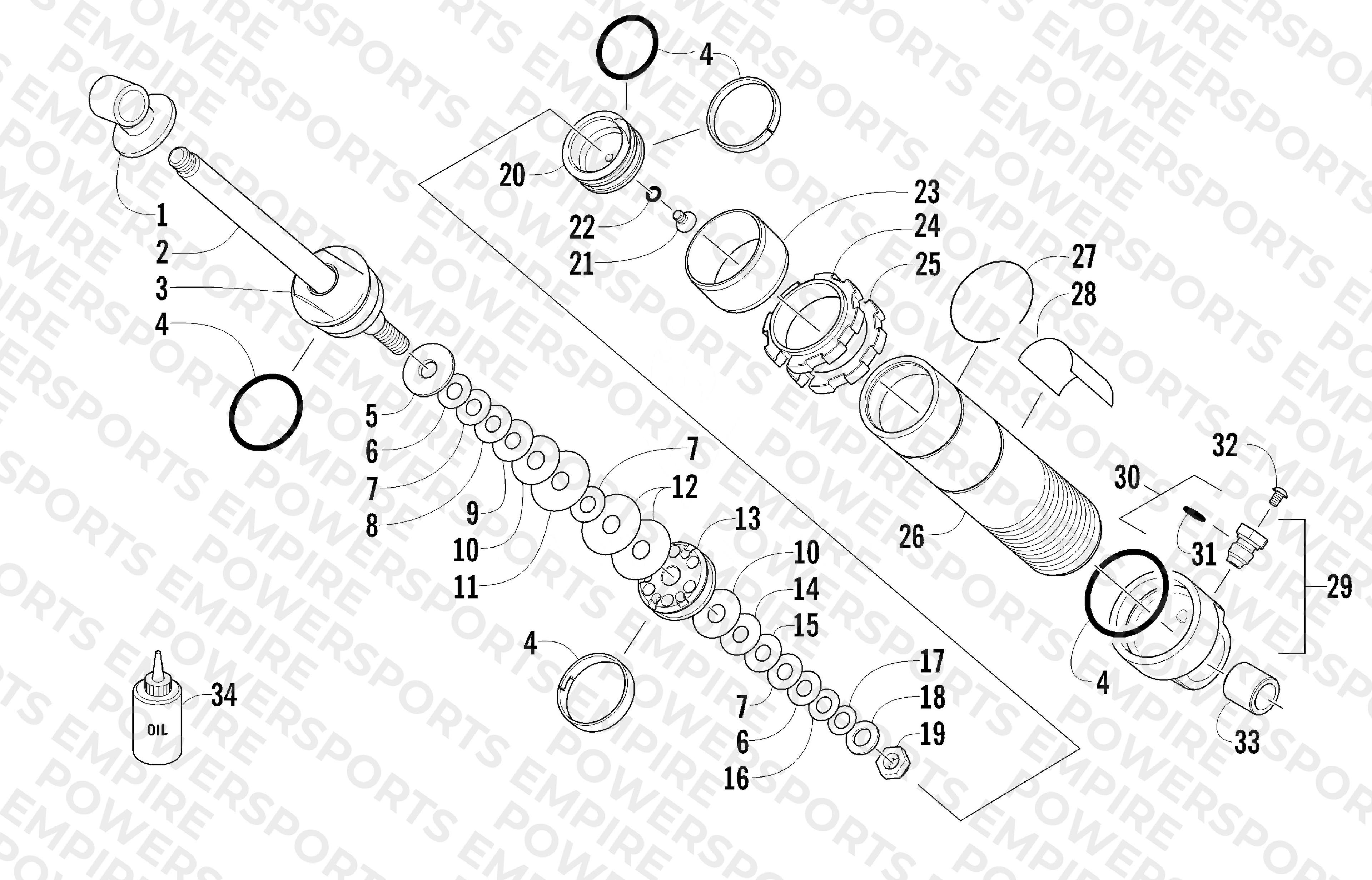 REAR SUSPENSION FRONT ARM SHOCK ABSORBER