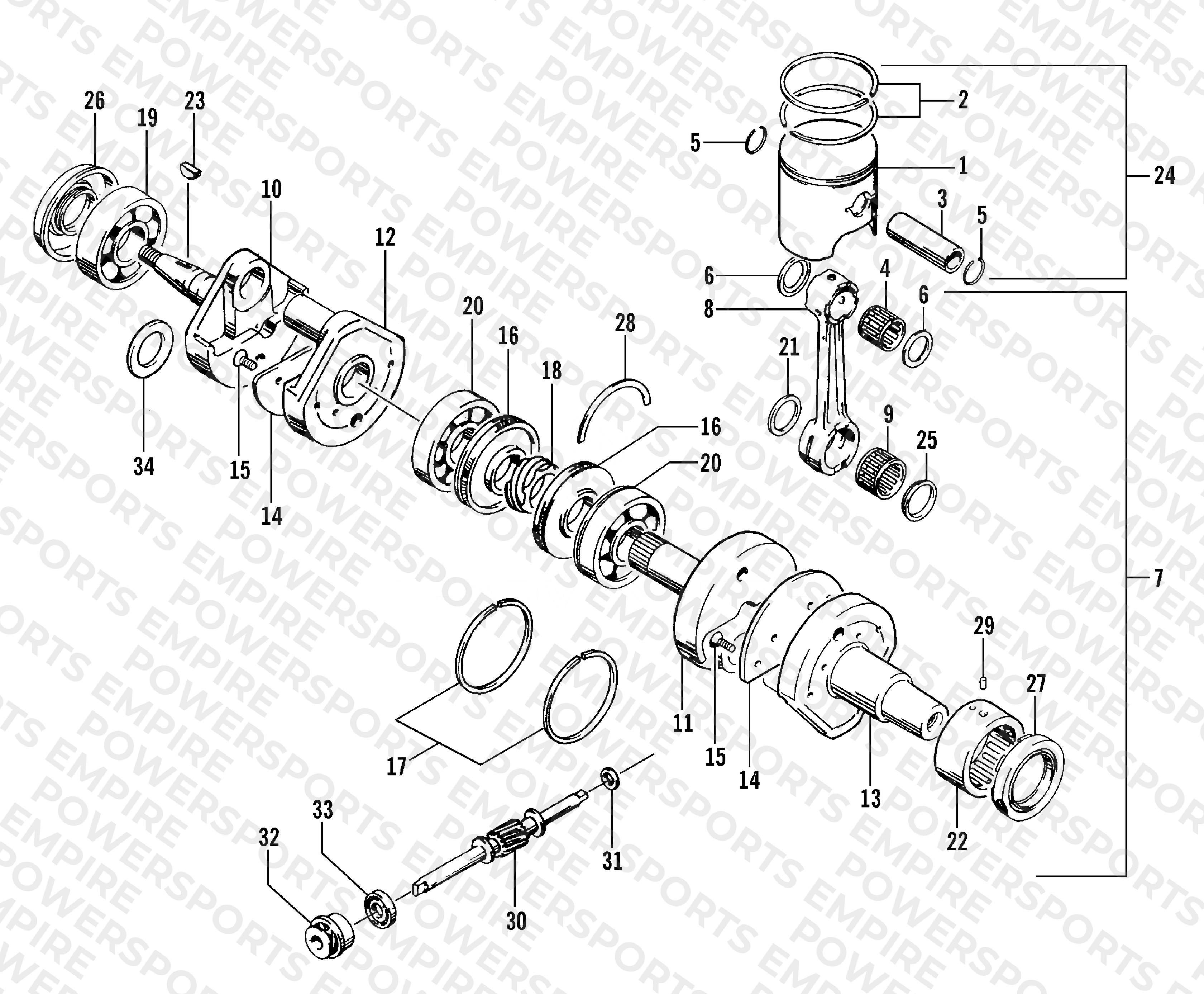 PISTON AND CRANKSHAFT